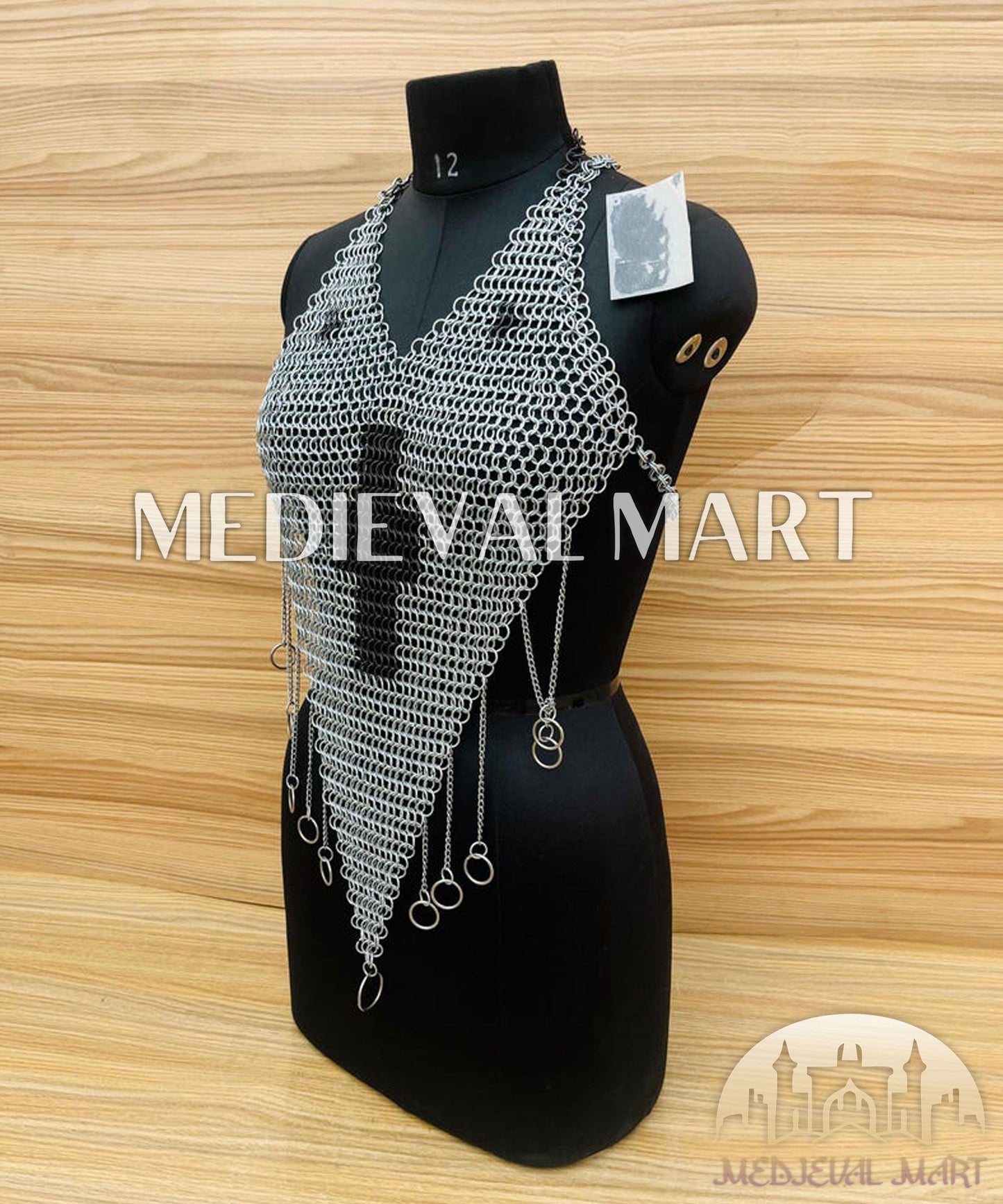 MEDIEVALMART AU Iconic Viking's Jarl Borg Iron Spikes  Battleworn Viking Wooden Shield | Gifts For Dad