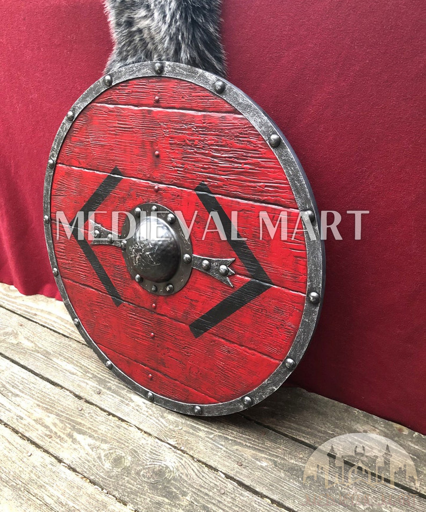MEDIEVALMART AU First Avengers Steve Rogers Damaged Shield | Gift for Cosplayer