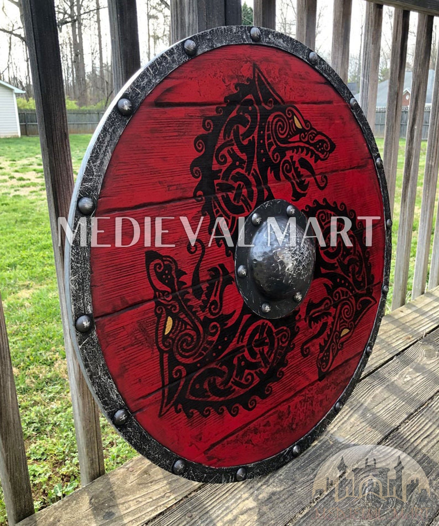 MEDIEVALMART AU First Avengers Steve Rogers Damaged Shield | Gift for Cosplayer