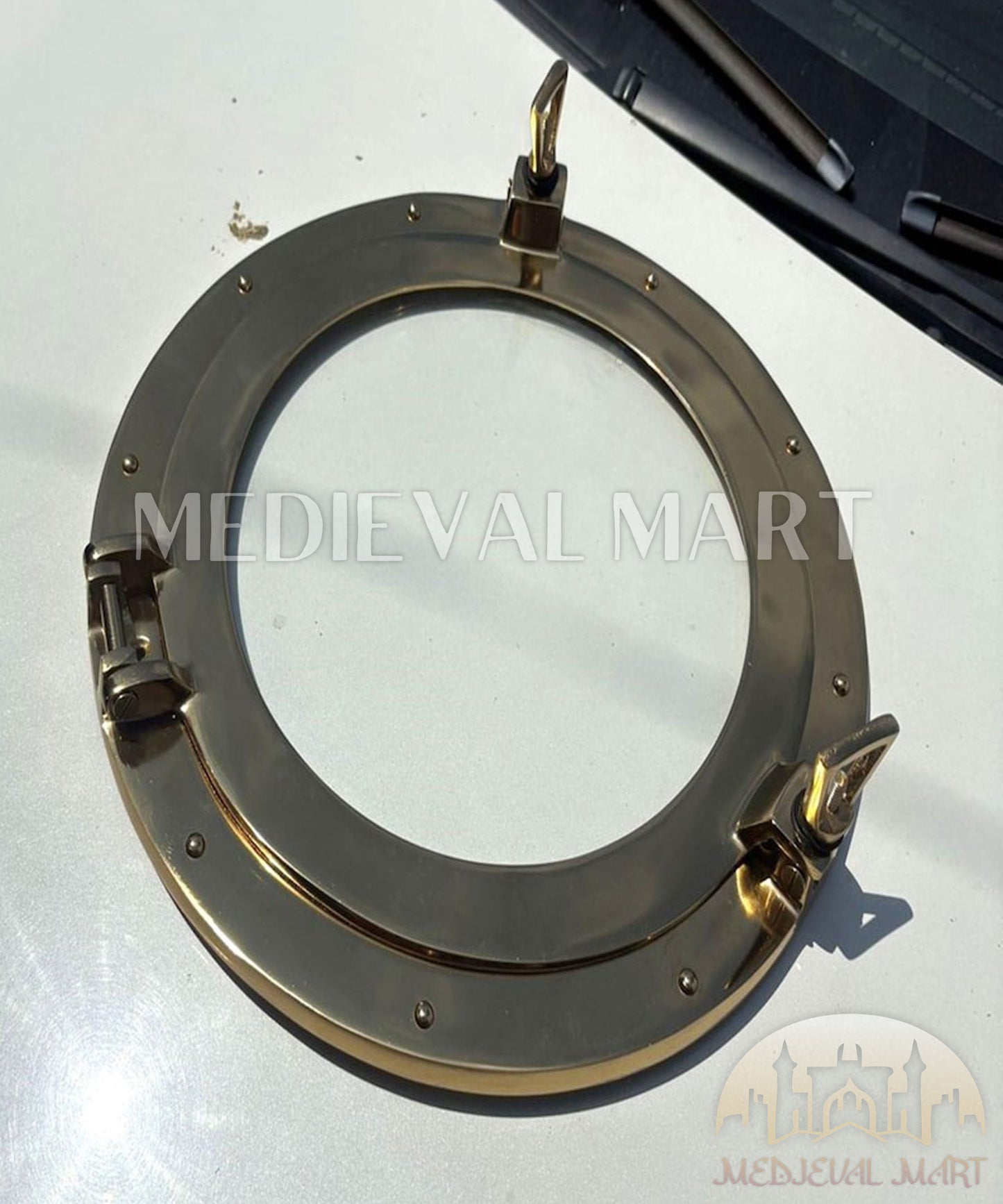 MEDIEVALMART AU Hand Forged Medieval Twisted Troll Cross Iron Pendent With Leather Cord