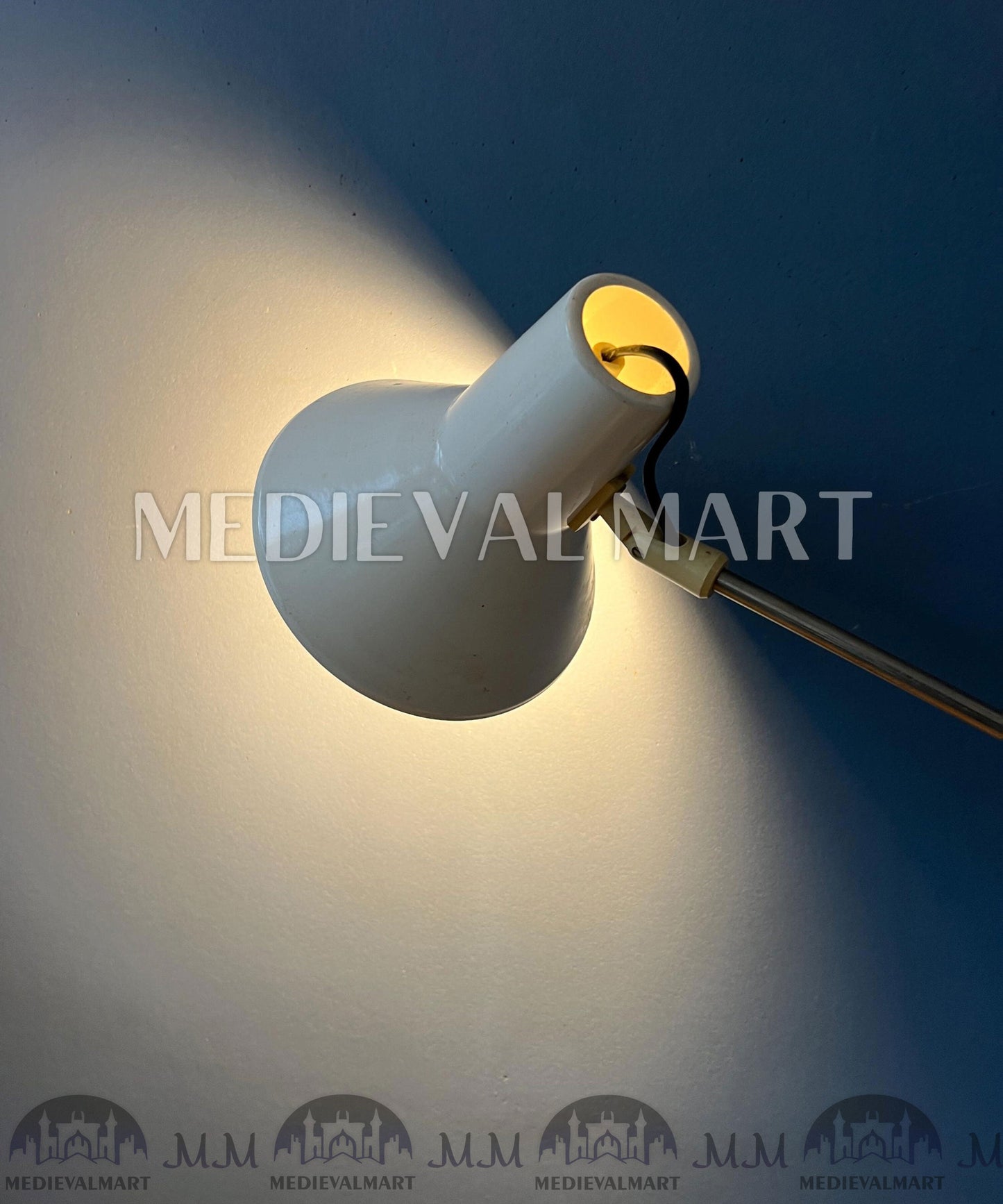 MEDIEVALMART AU Vintage Mid Century Silver Dijkstra Space Age Floor Lamp