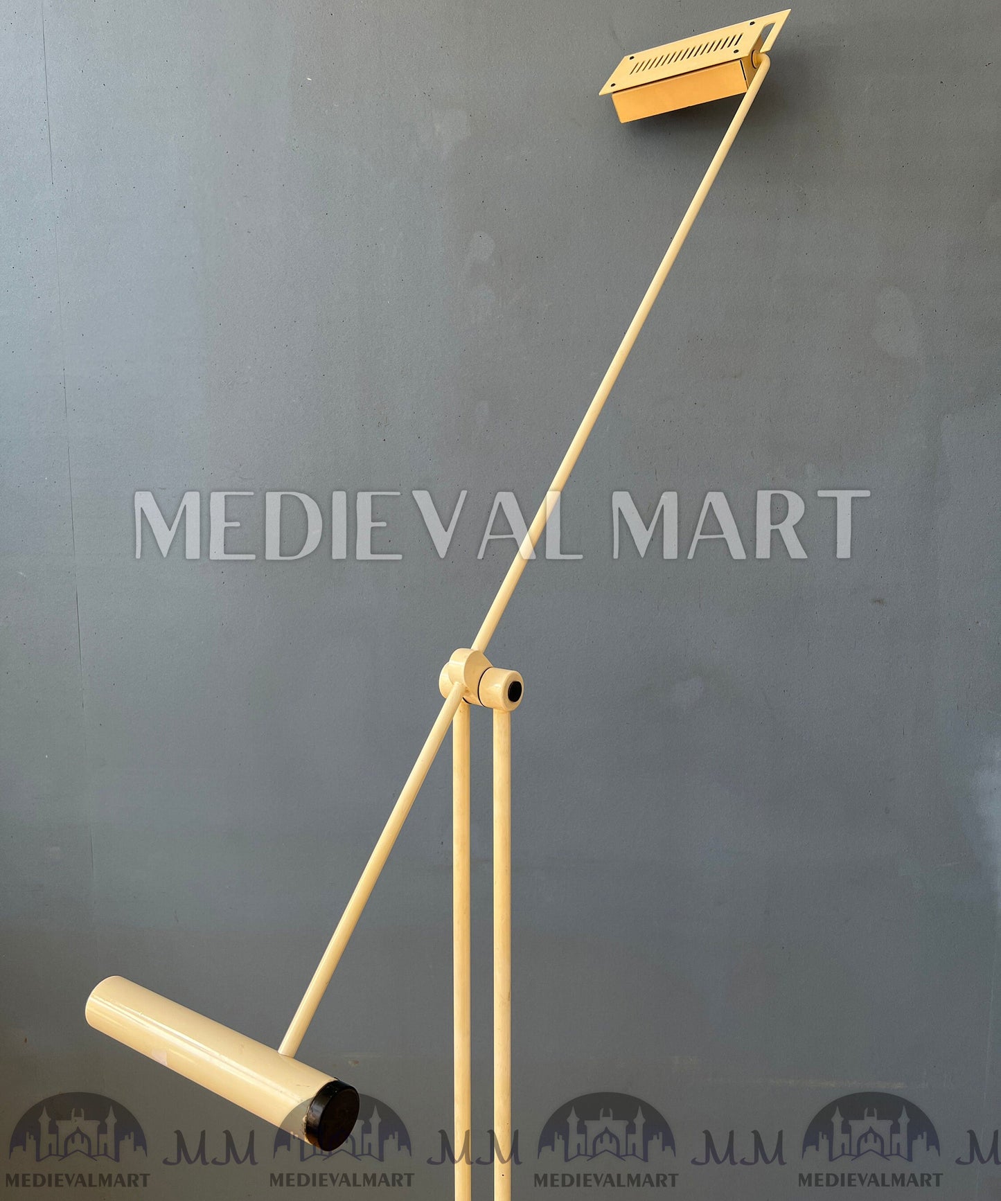 MEDIEVALMART AU Vintage Mid Century Silver Dijkstra Space Age Floor Lamp
