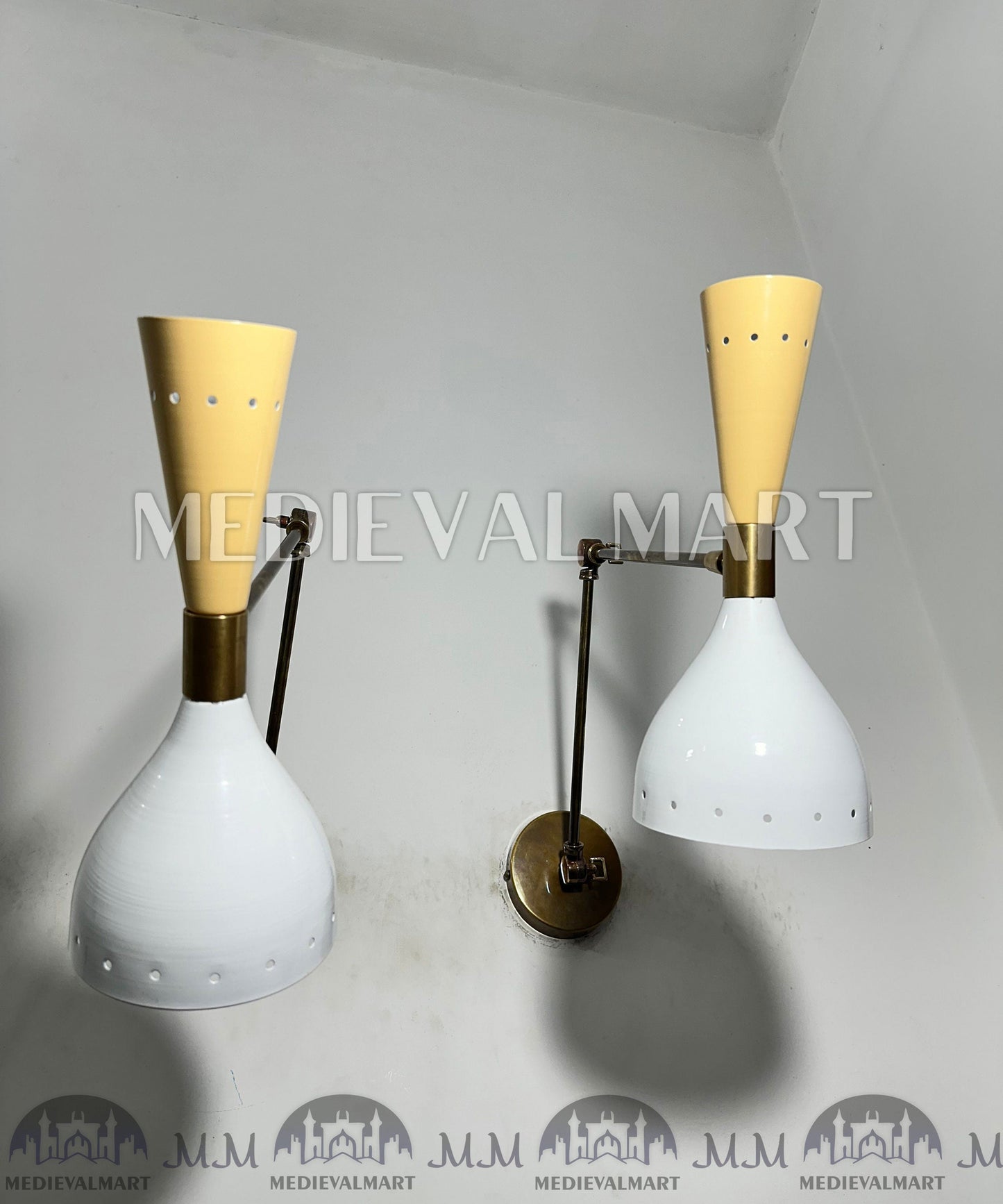 MEDIEVALMART AU European Greaves Knight English Legs Armor "Buff Polish"