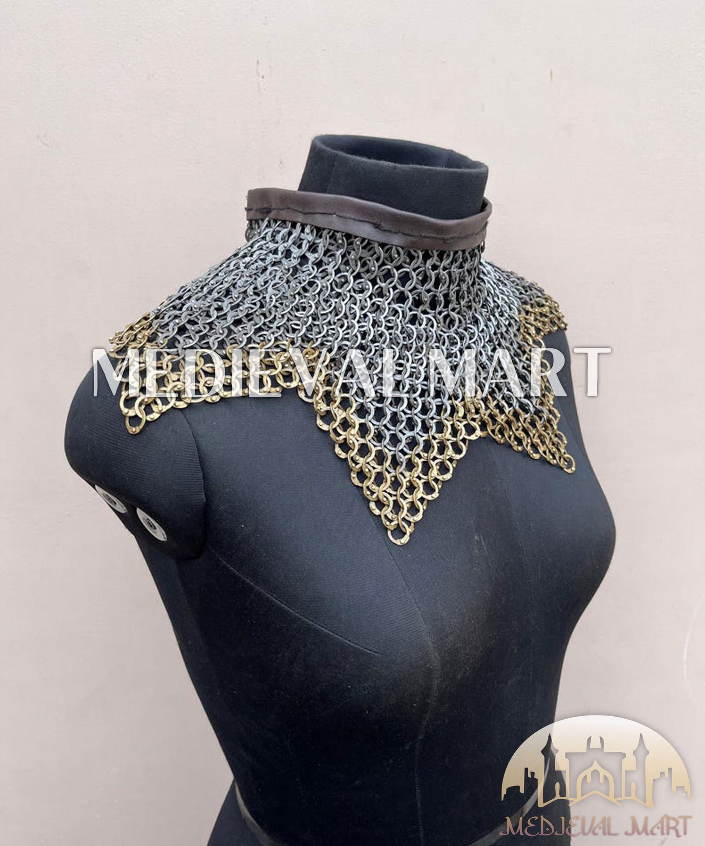 MEDIEVALMART AU Iconic Viking's Jarl Borg Iron Spikes  Battleworn Viking Wooden Shield | Gifts For Dad