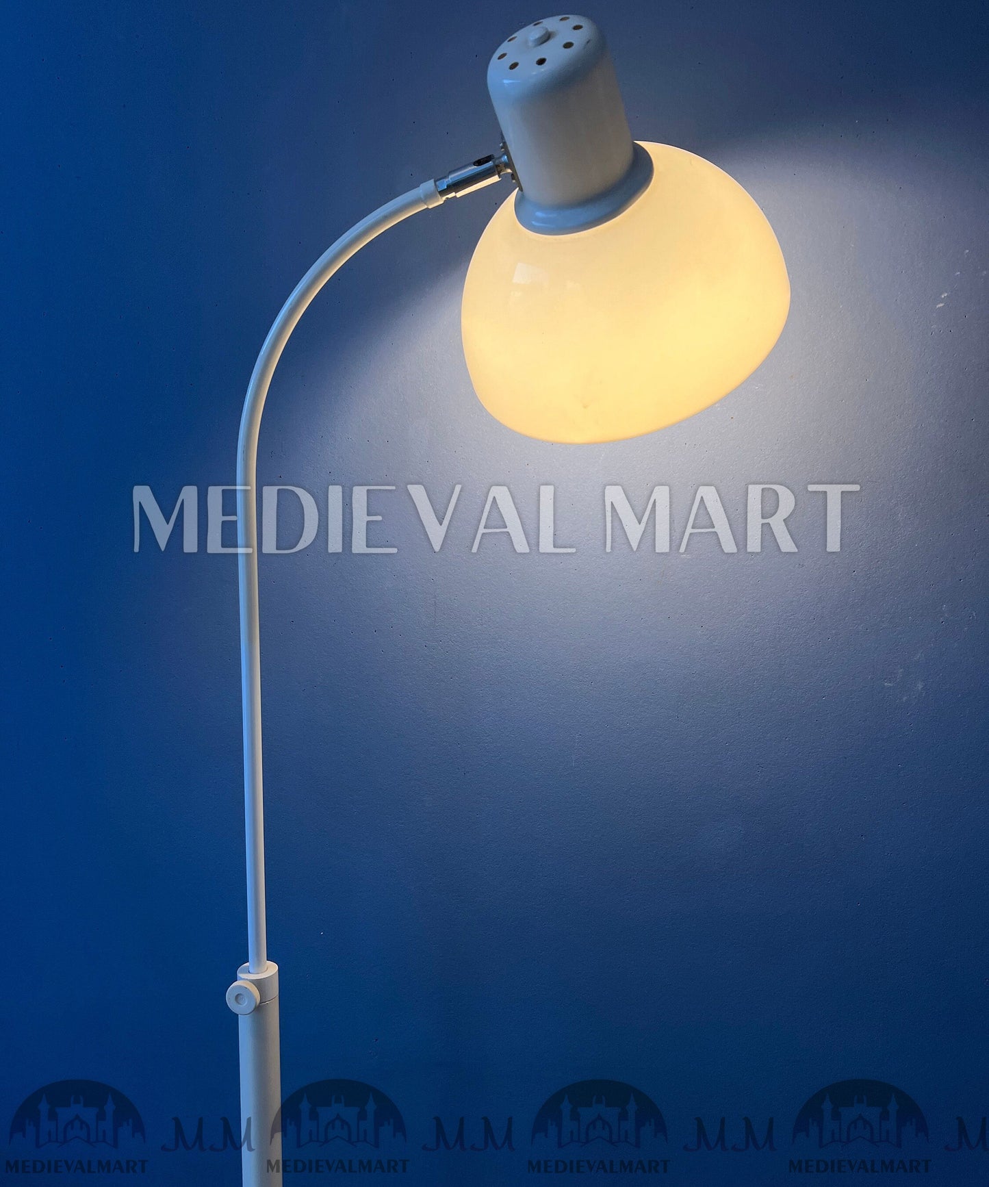 MEDIEVALMART AU Vintage Mid Century Silver Dijkstra Space Age Floor Lamp