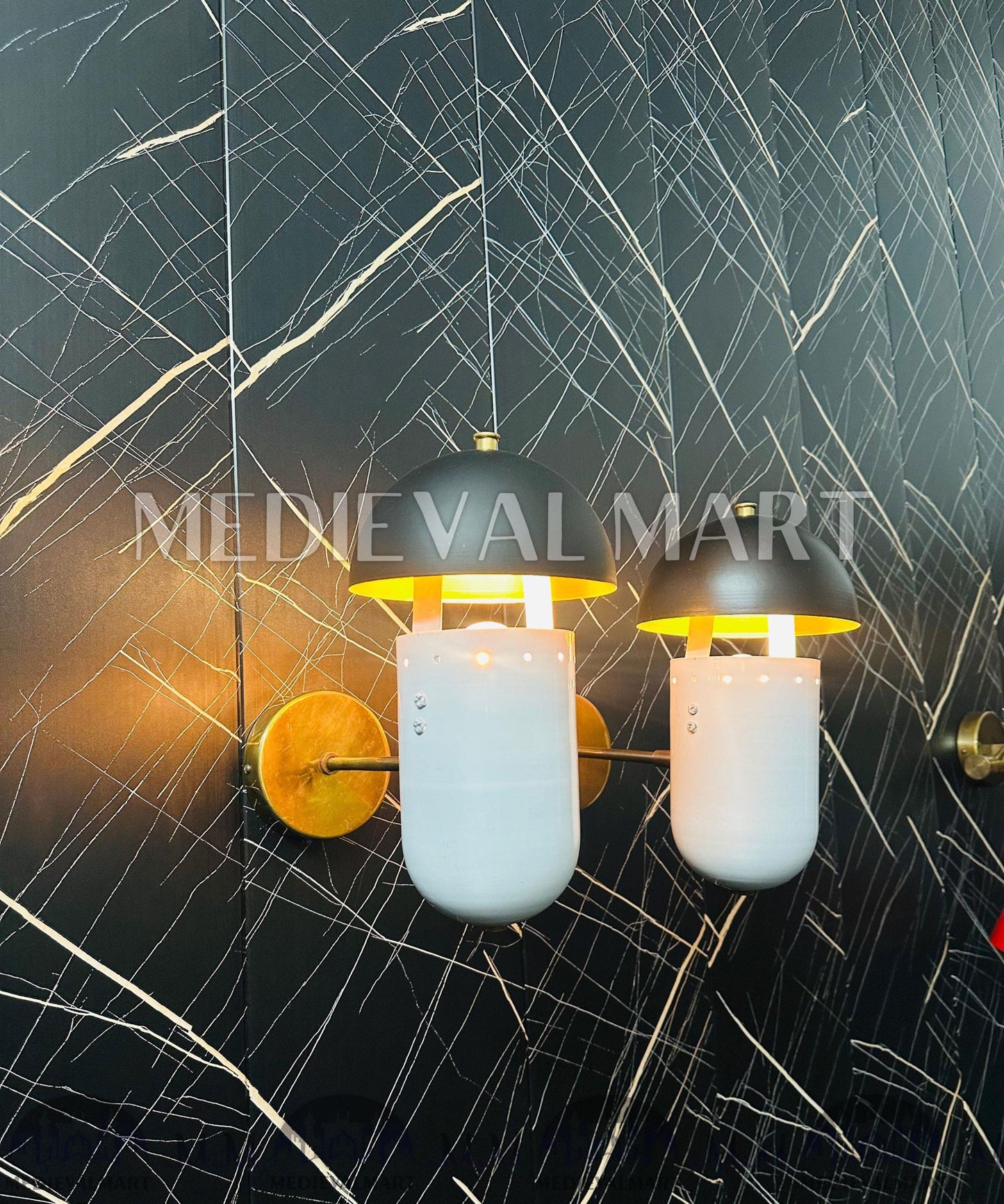 MEDIEVALMART AU European Greaves Knight English Legs Armor "Buff Polish"