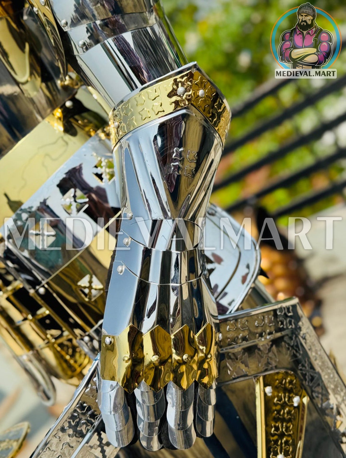 MEDIEVALMART AU Hand Forged Medieval Twisted Troll Cross Iron Pendent With Leather Cord