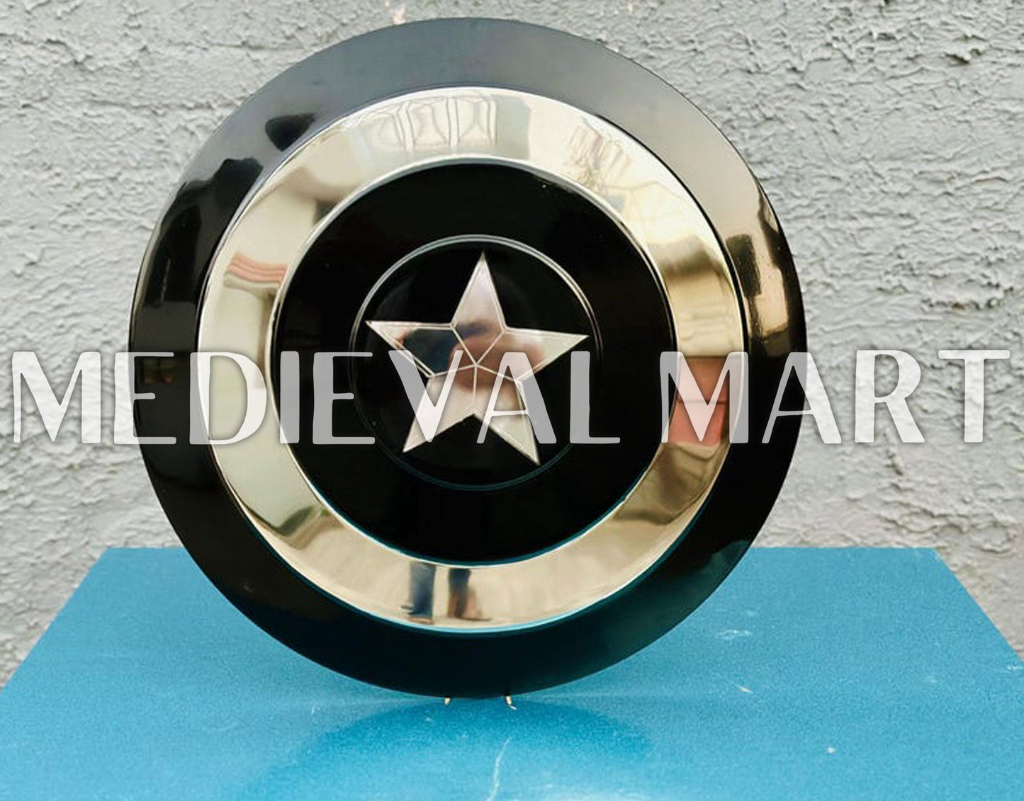 MEDIEVALMART AU First Avengers Steve Rogers Damaged Shield | Gift for Cosplayer
