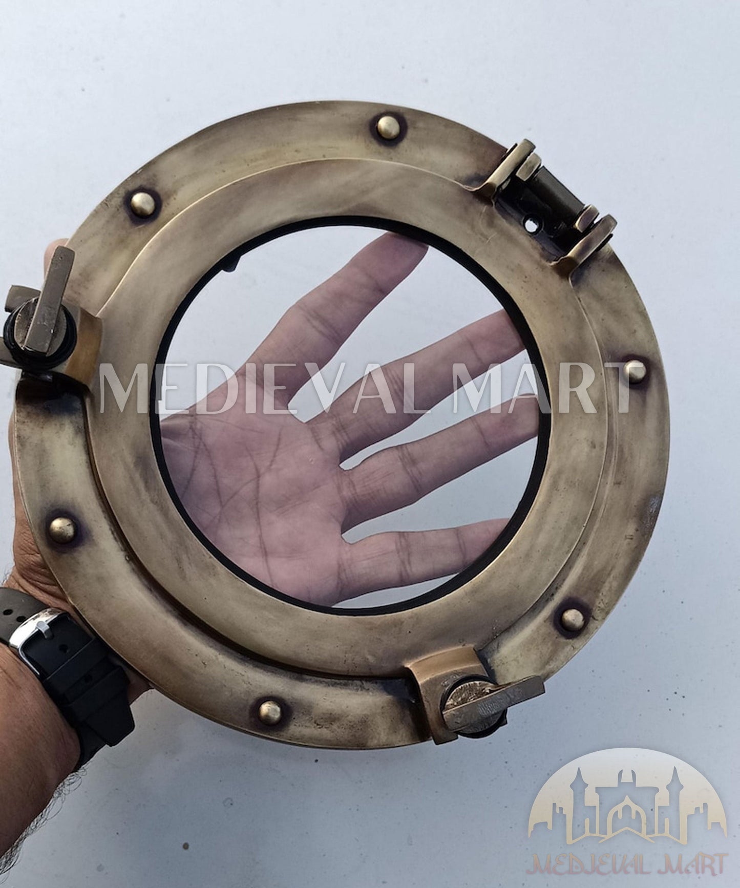 MEDIEVALMART AU Hand Forged Medieval Twisted Troll Cross Iron Pendent With Leather Cord