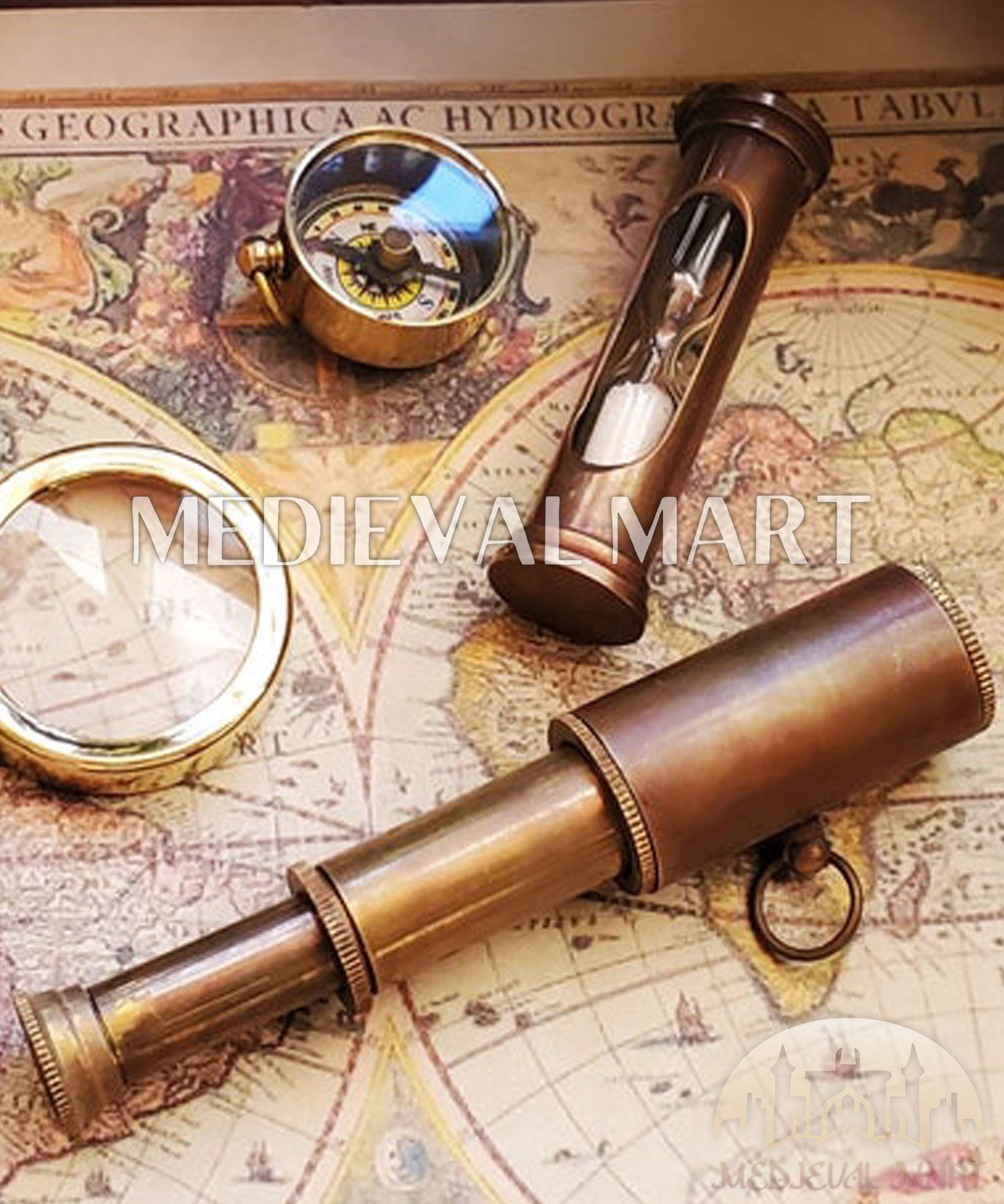 MEDIEVALMART AU "Achilles" Gold Finish Trojan Warrior Helmet W/H Free Stand | Troy Props