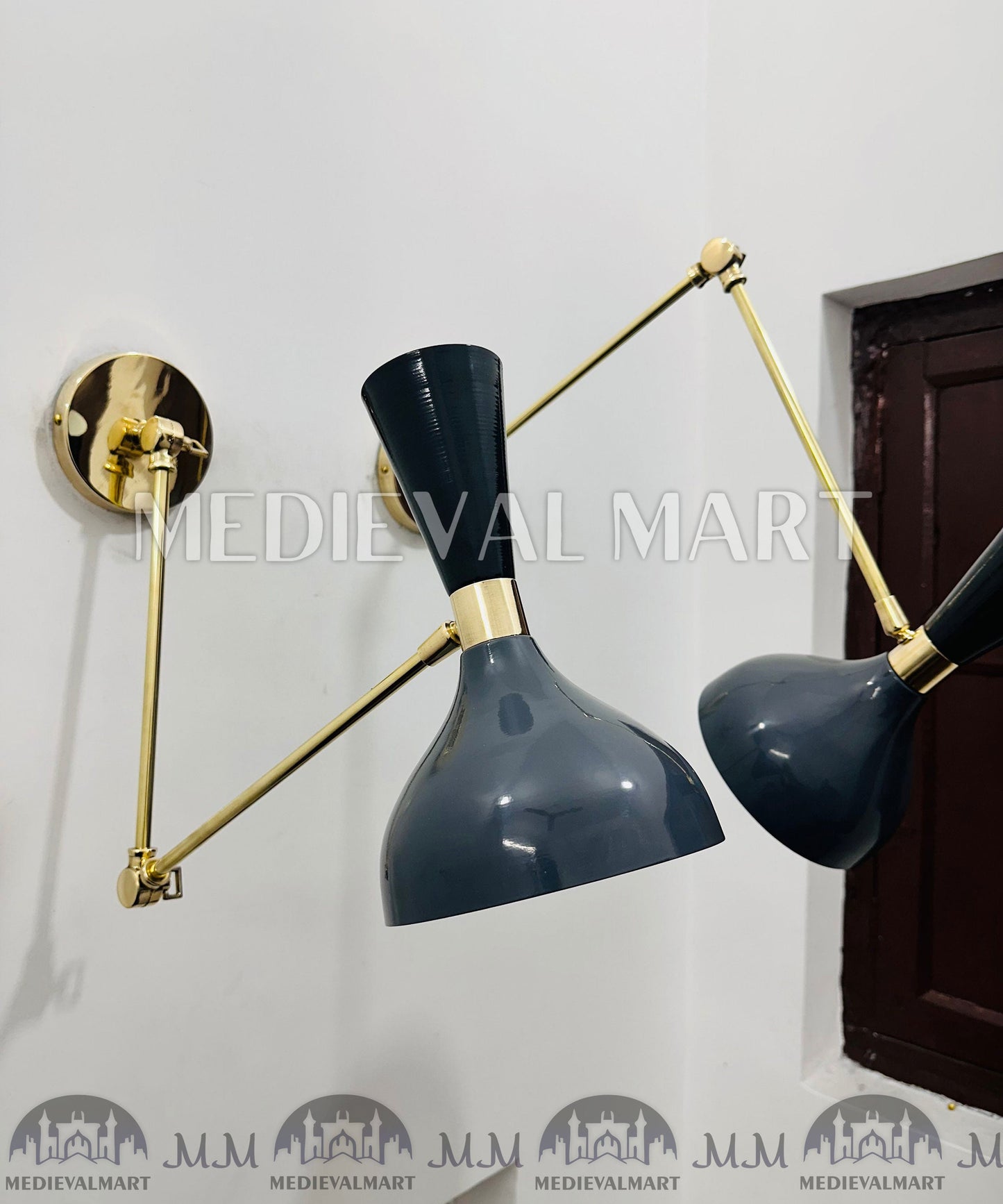 MEDIEVALMART AU European Greaves Knight English Legs Armor "Buff Polish"