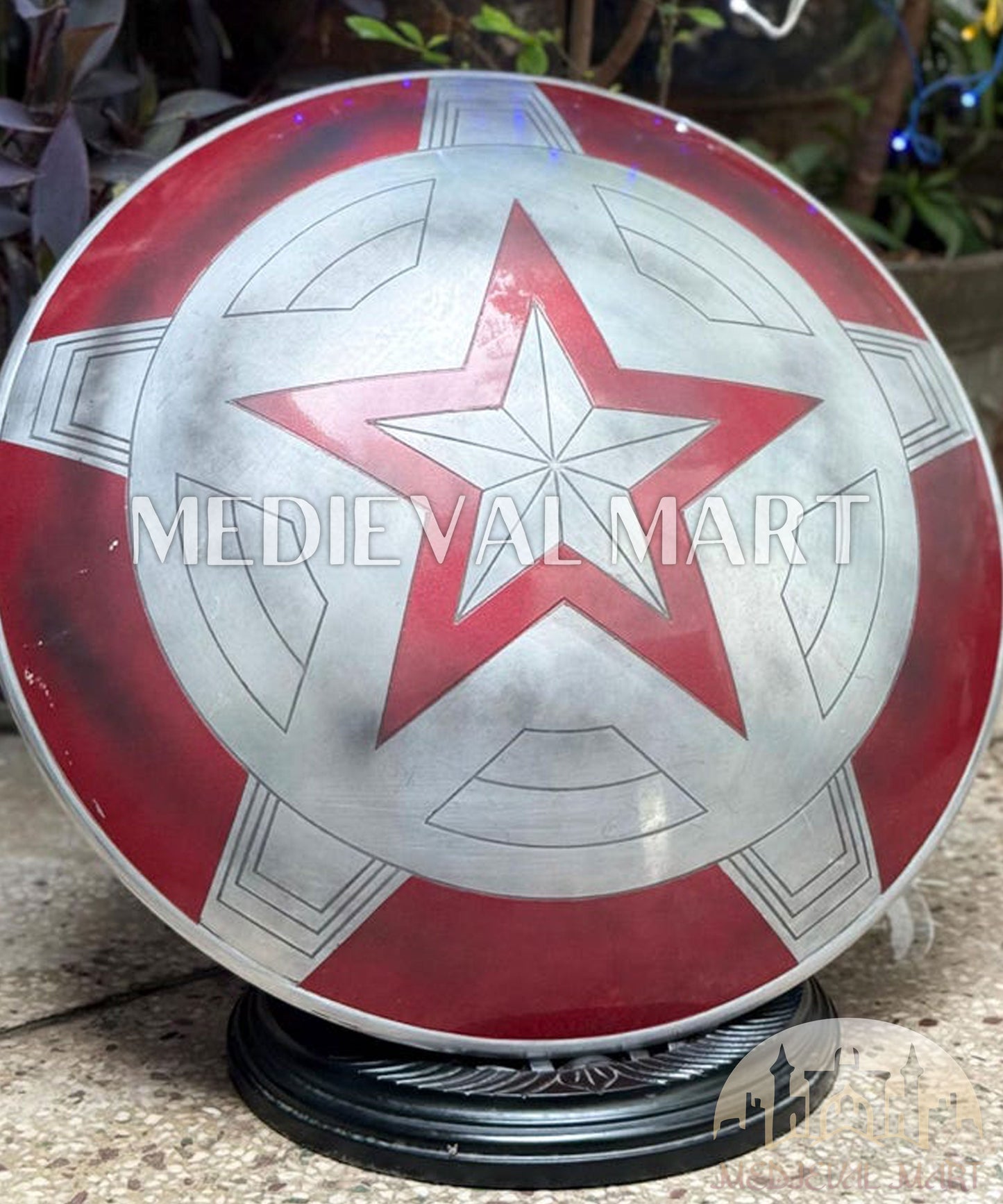 MEDIEVALMART AU Great Fantasy Helmet With Metal Horns or Free Stand | LARP Props