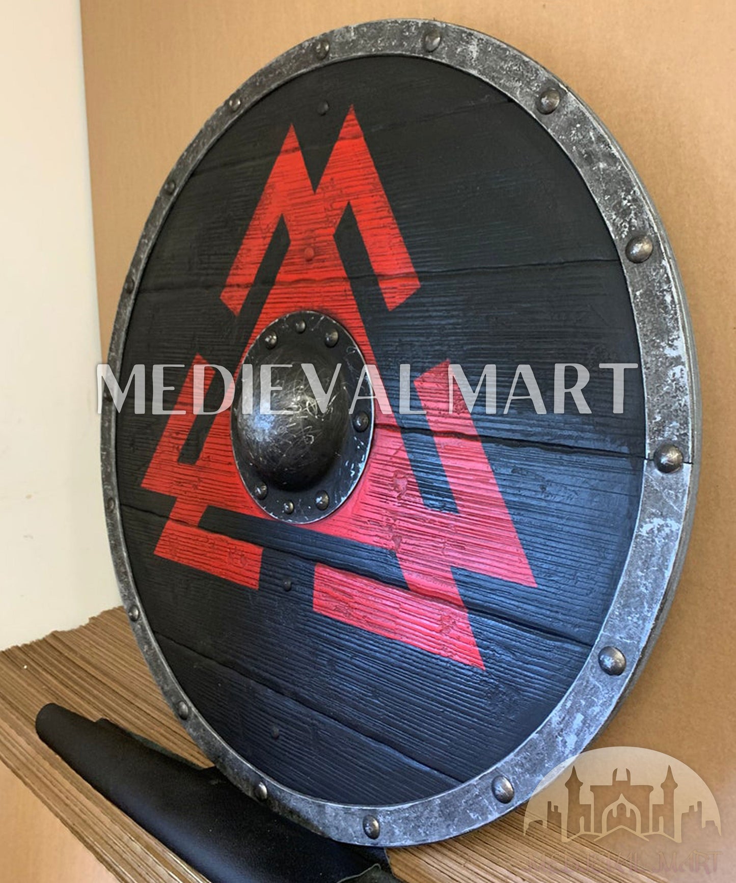 MEDIEVALMART AU First Avengers Steve Rogers Damaged Shield | Gift for Cosplayer