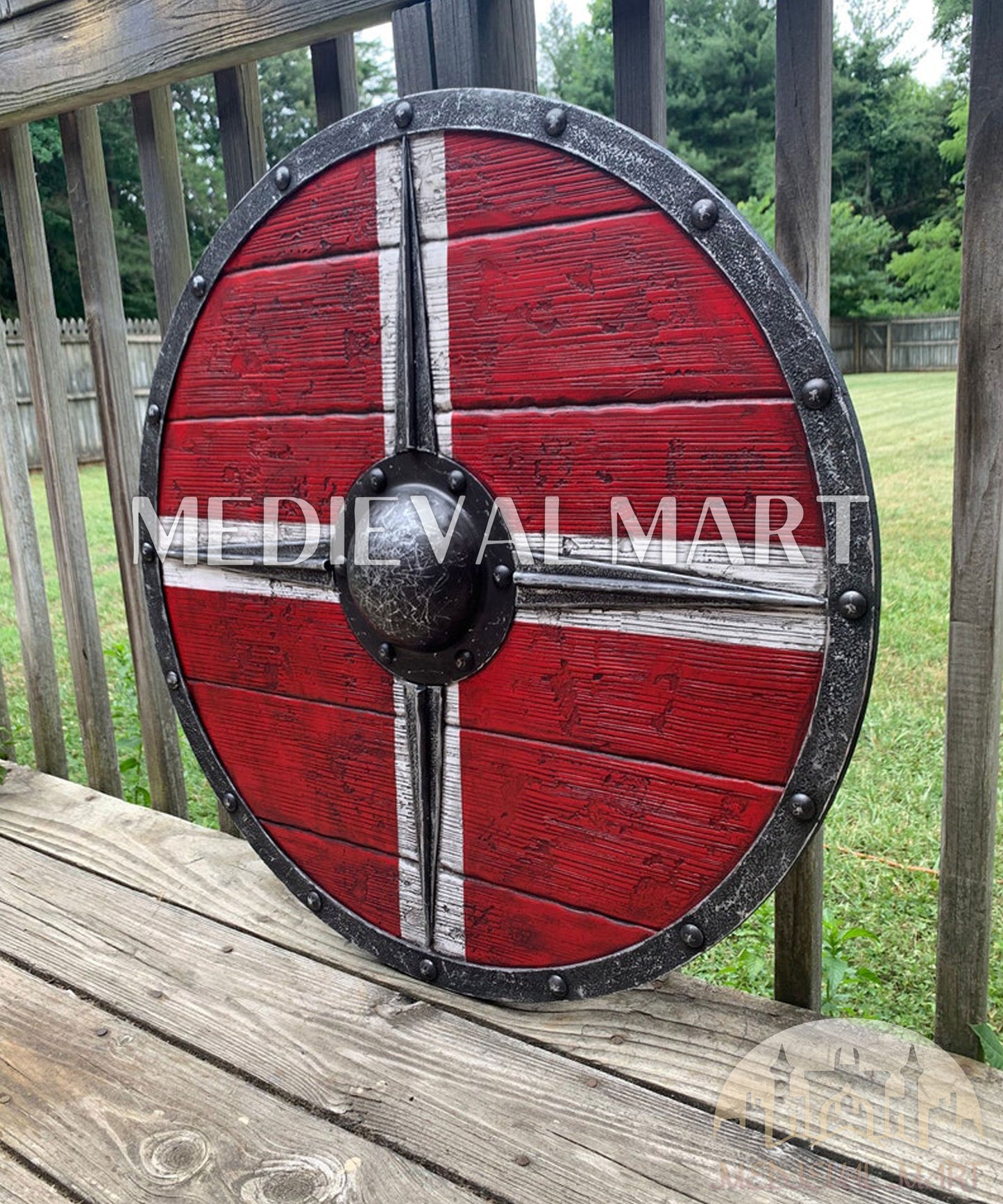 MEDIEVALMART AU First Avengers Steve Rogers Damaged Shield | Gift for Cosplayer
