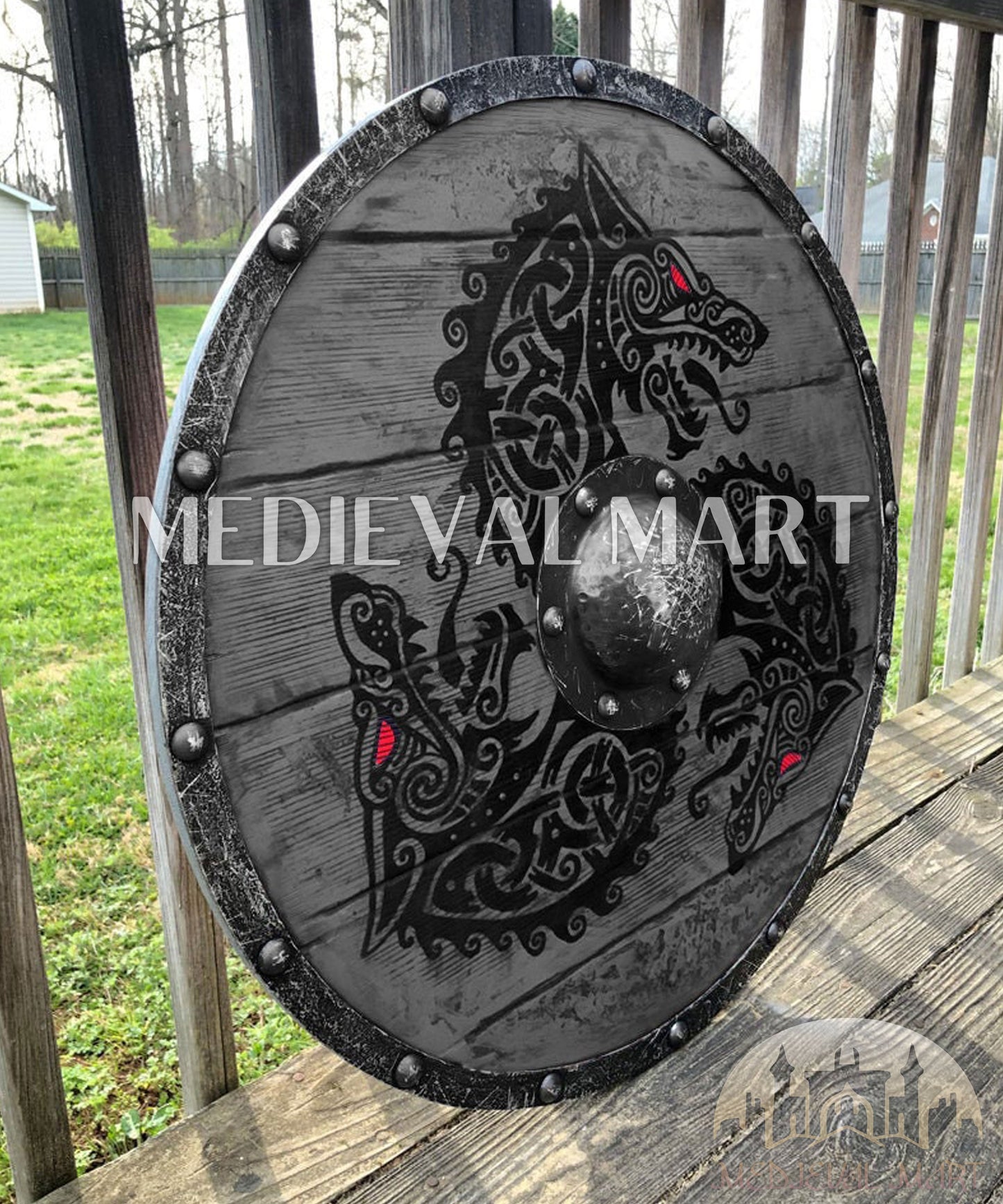 MEDIEVALMART AU First Avengers Steve Rogers Damaged Shield | Gift for Cosplayer