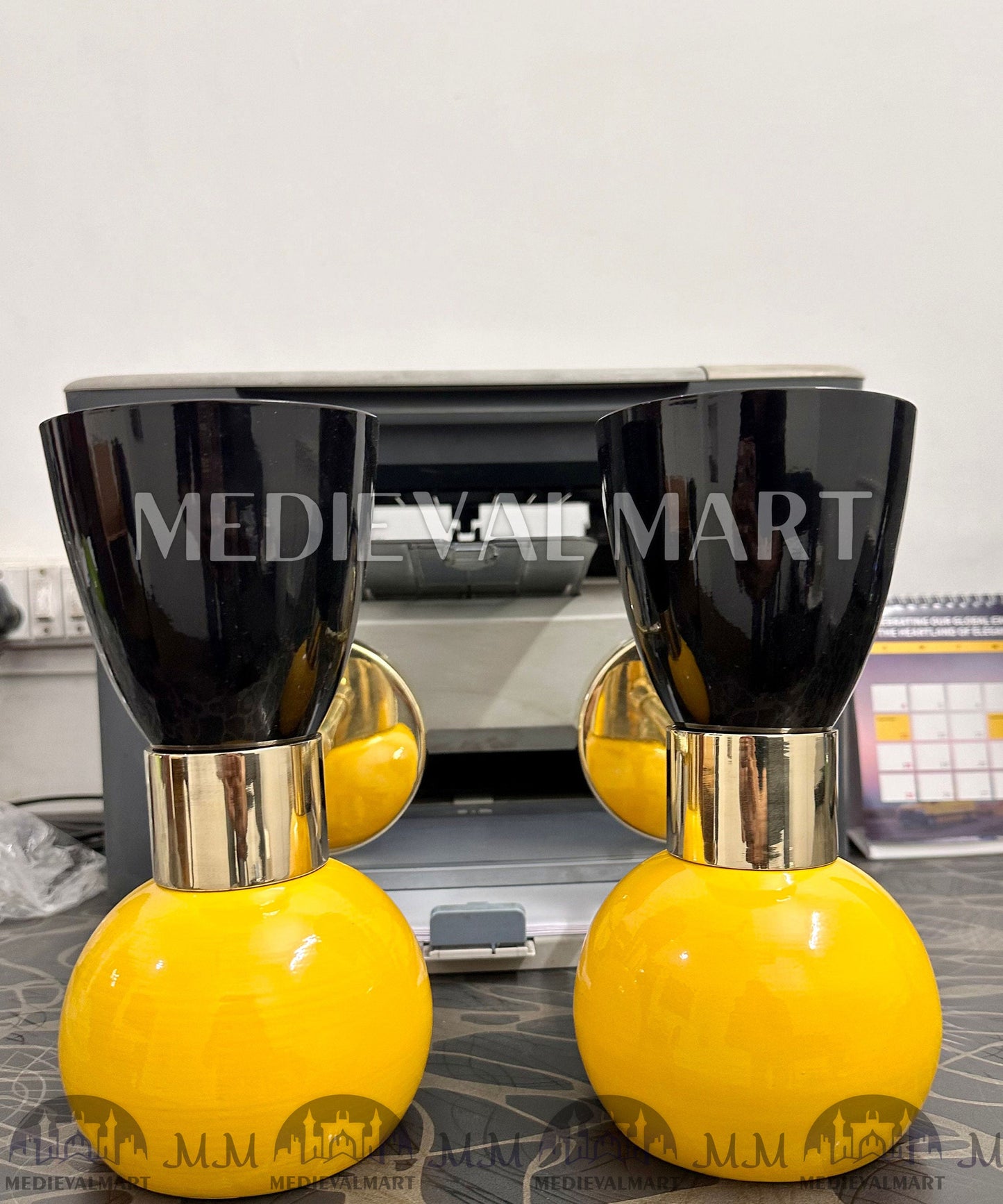 MEDIEVALMART AU European Greaves Knight English Legs Armor "Buff Polish"