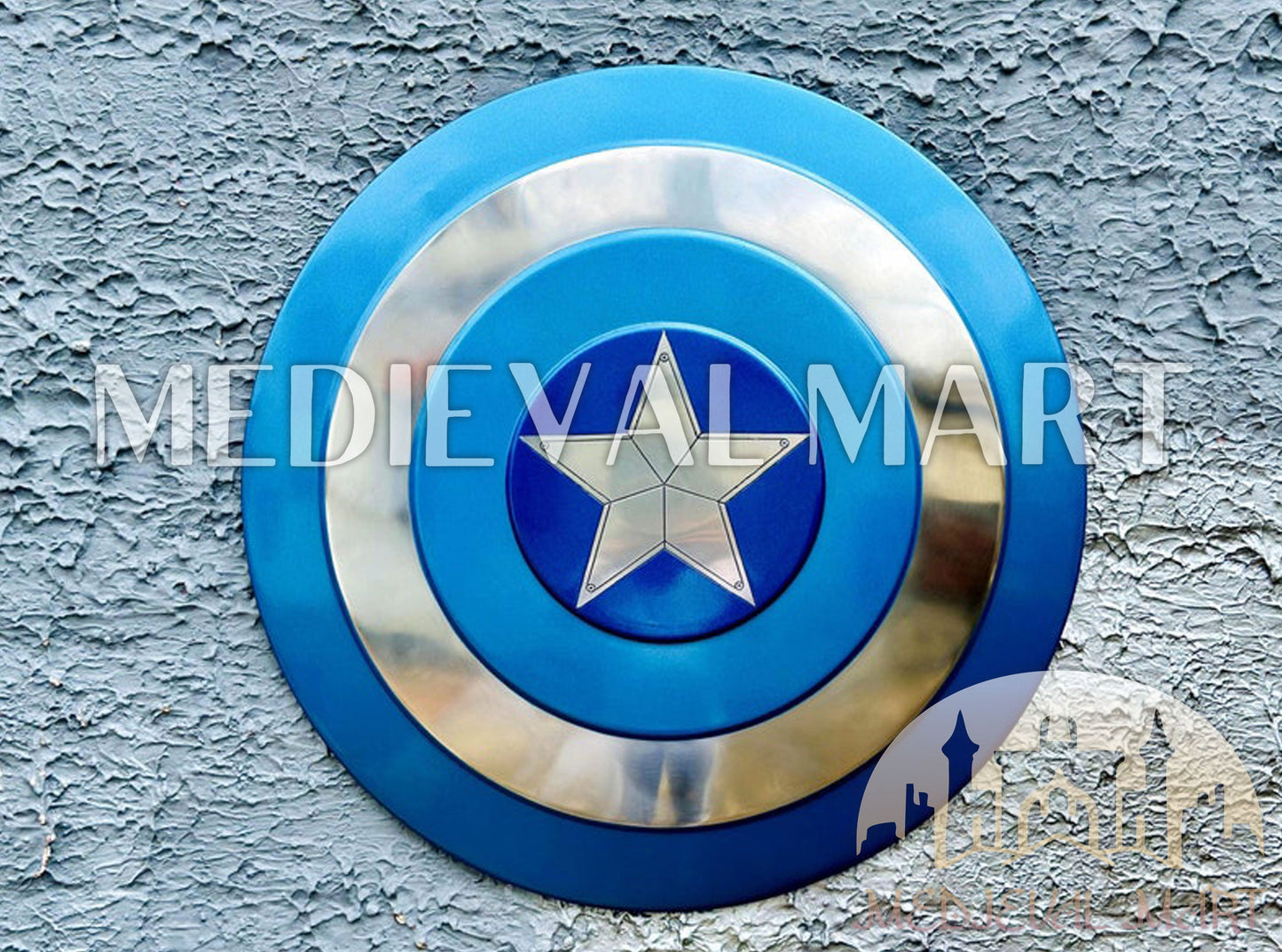 MEDIEVALMART AU First Avengers Steve Rogers Damaged Shield | Gift for Cosplayer