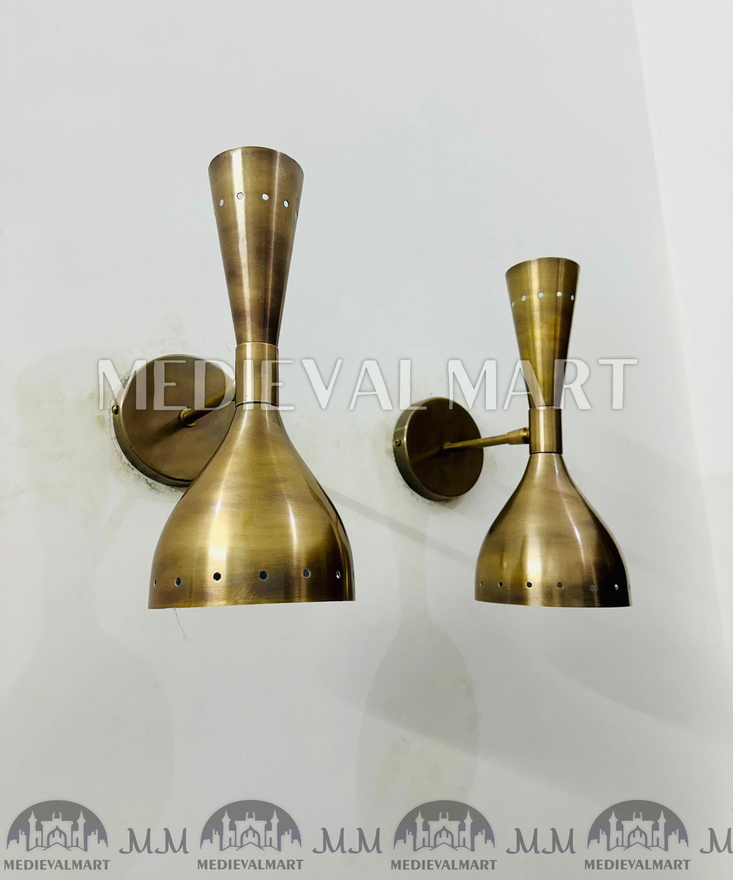 MEDIEVALMART AU European Greaves Knight English Legs Armor "Buff Polish"