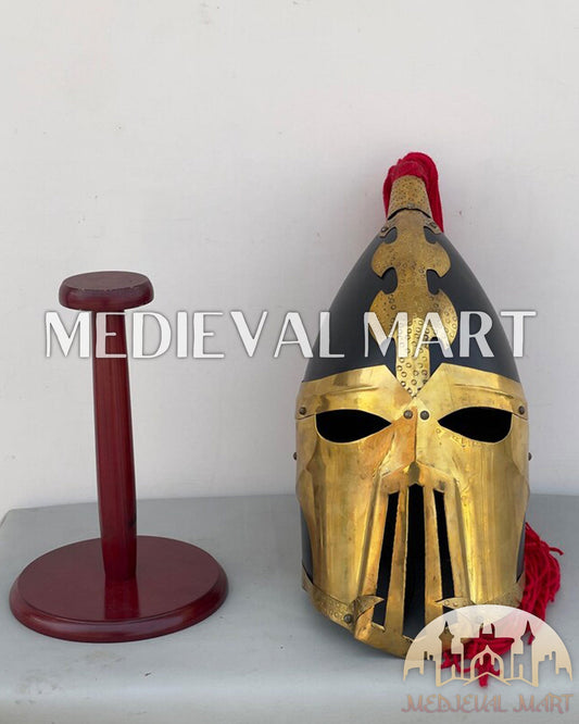 MEDIEVALMART AU Great Fantasy Helmet With Metal Horns or Free Stand | LARP Props