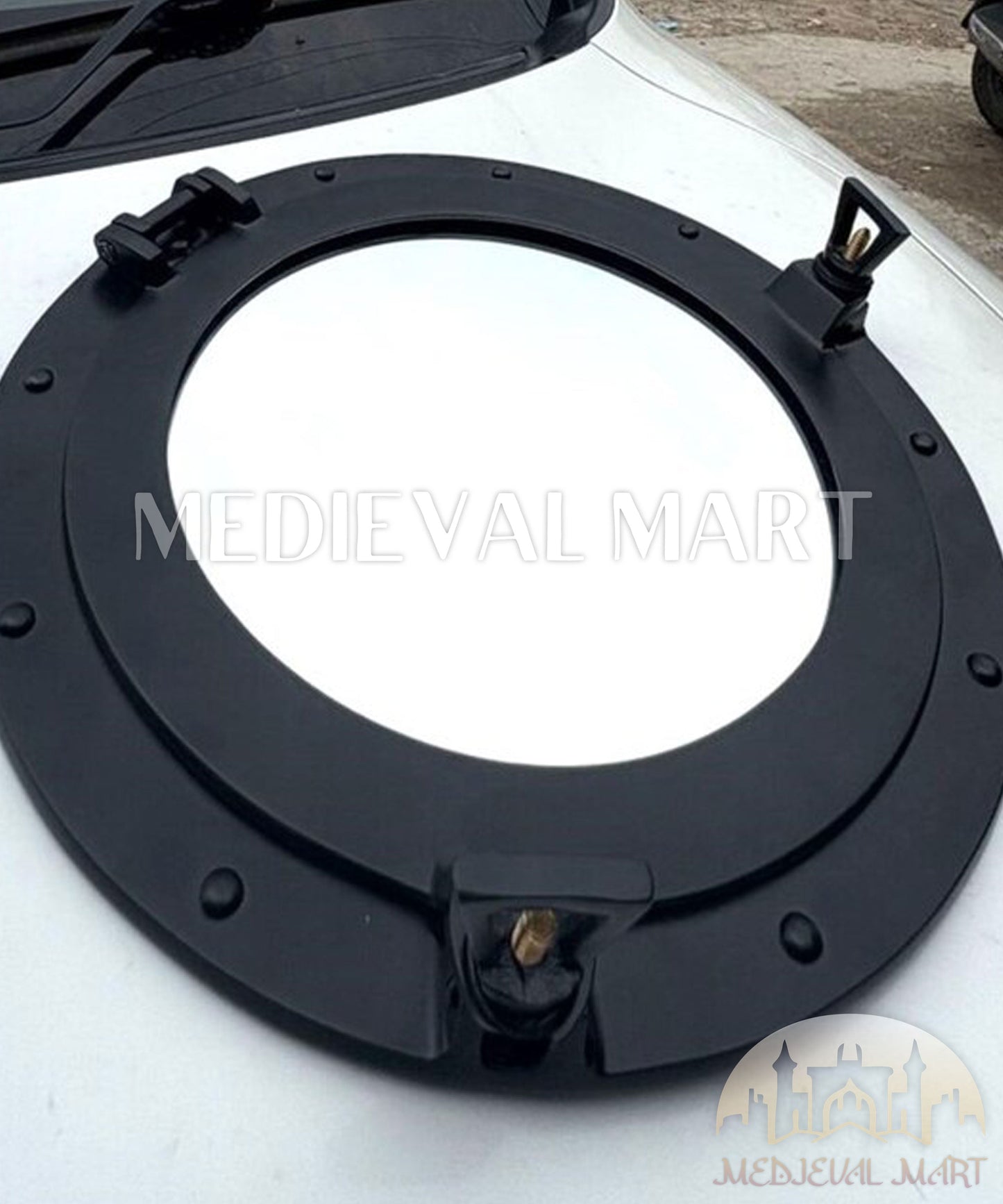 MEDIEVALMART AU Hand Forged Medieval Twisted Troll Cross Iron Pendent With Leather Cord