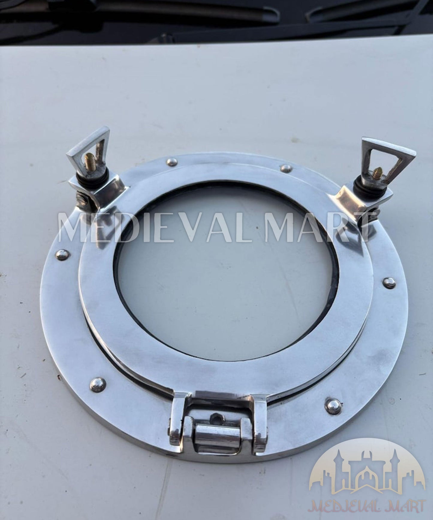 MEDIEVALMART AU Hand Forged Medieval Twisted Troll Cross Iron Pendent With Leather Cord