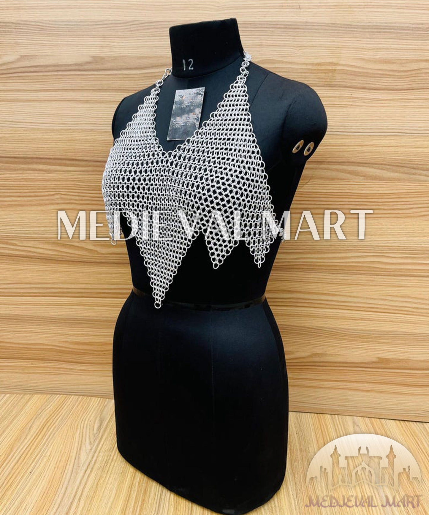 MEDIEVALMART AU Iconic Viking's Jarl Borg Iron Spikes  Battleworn Viking Wooden Shield | Gifts For Dad