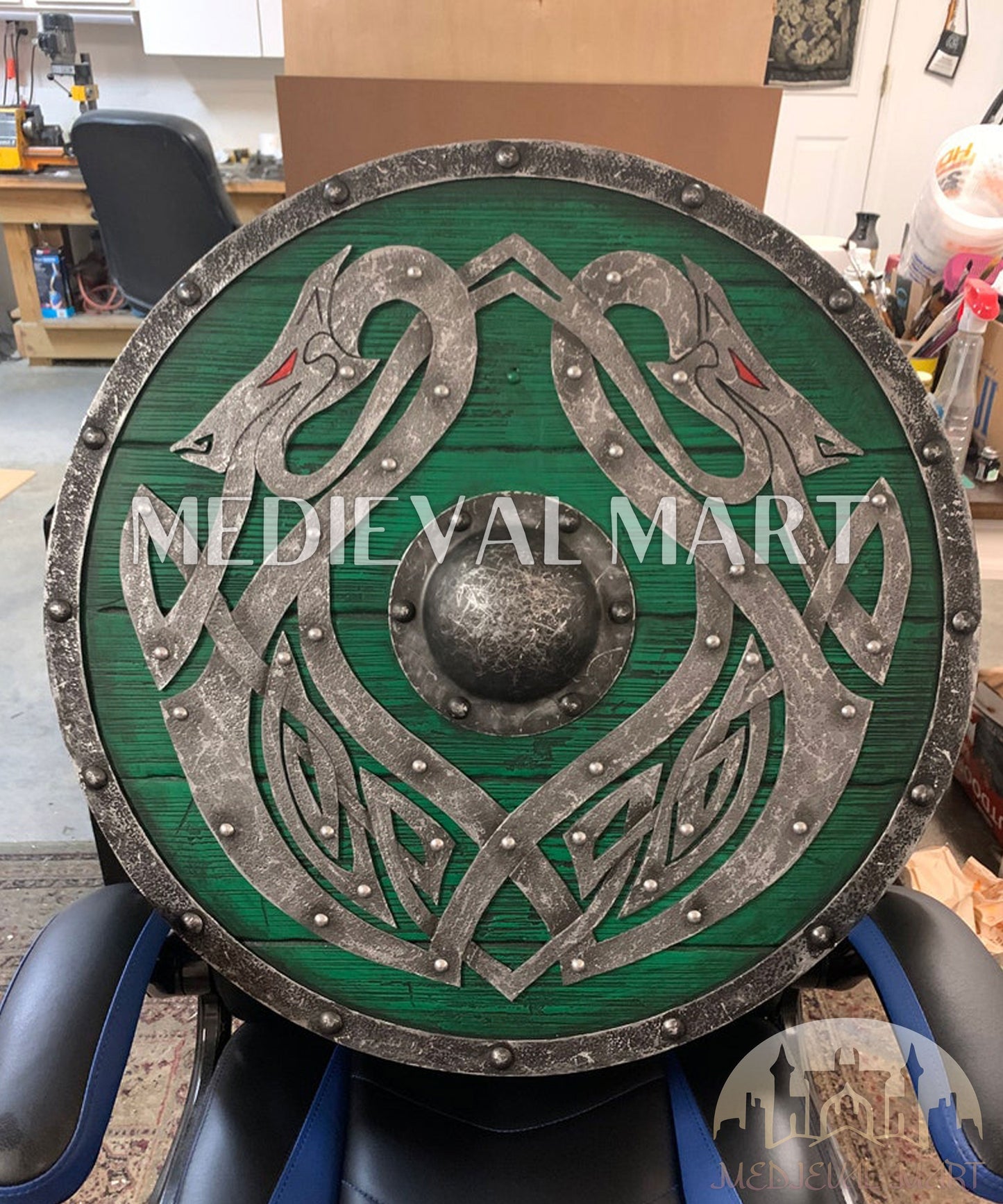 MEDIEVALMART AU First Avengers Steve Rogers Damaged Shield | Gift for Cosplayer
