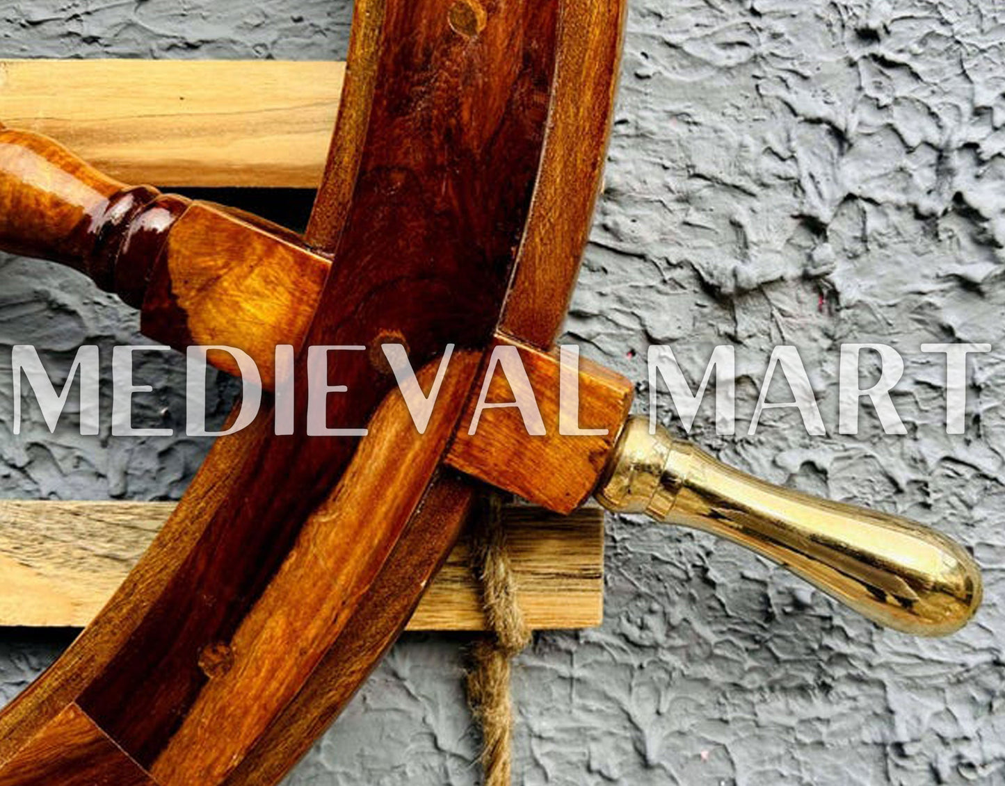 MEDIEVALMART AU Hand Forged Medieval Twisted Troll Cross Iron Pendent With Leather Cord