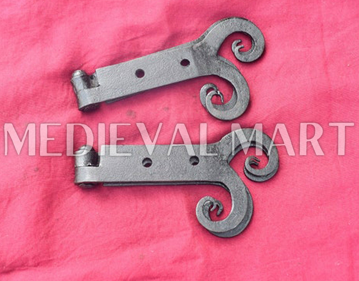 MEDIEVALMART AU Hand Forged Medieval Twisted Troll Cross Iron Pendent With Leather Cord