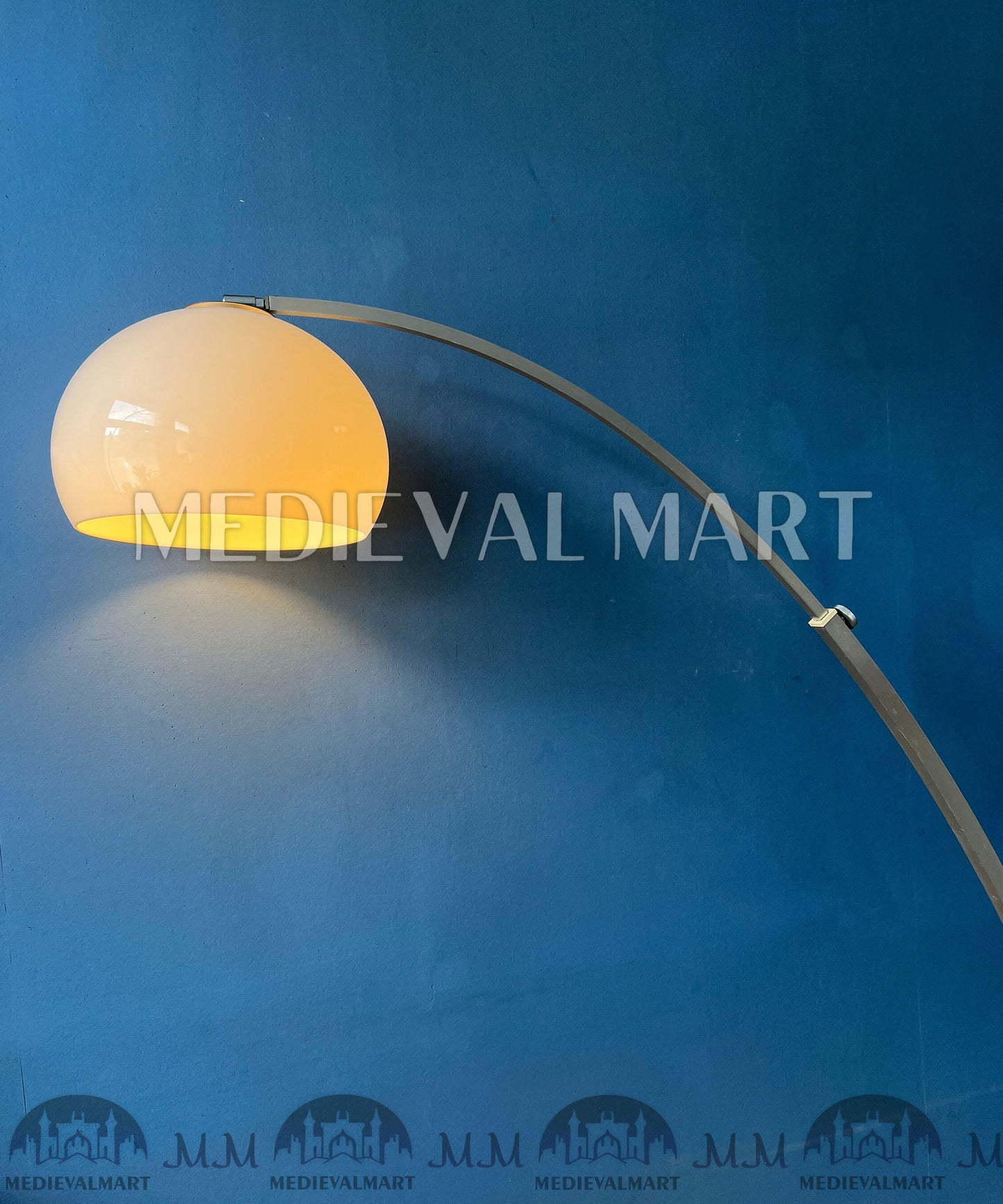 MEDIEVALMART AU Vintage Mid Century Silver Dijkstra Space Age Floor Lamp