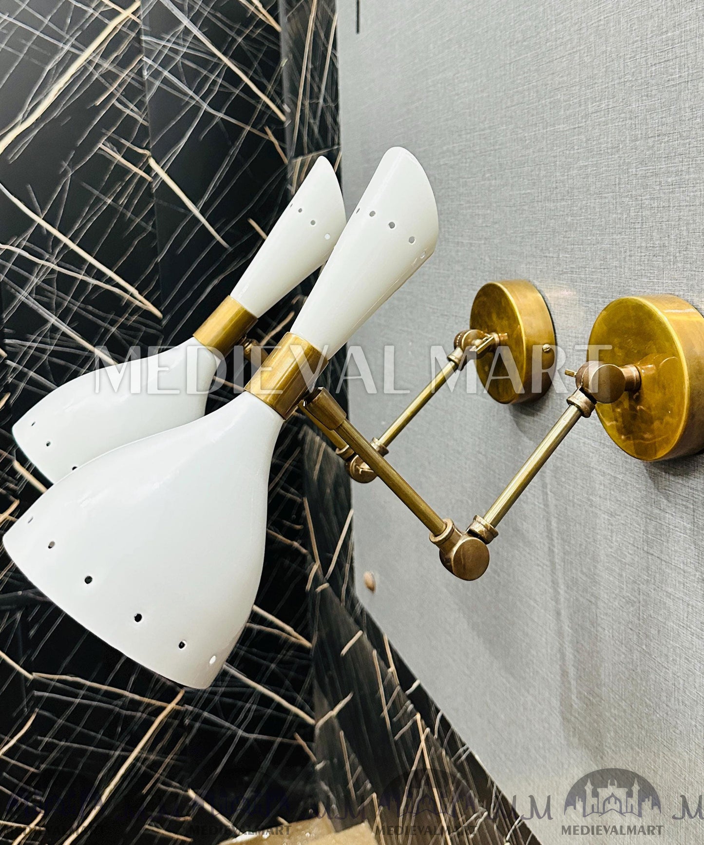 MEDIEVALMART AU European Greaves Knight English Legs Armor "Buff Polish"