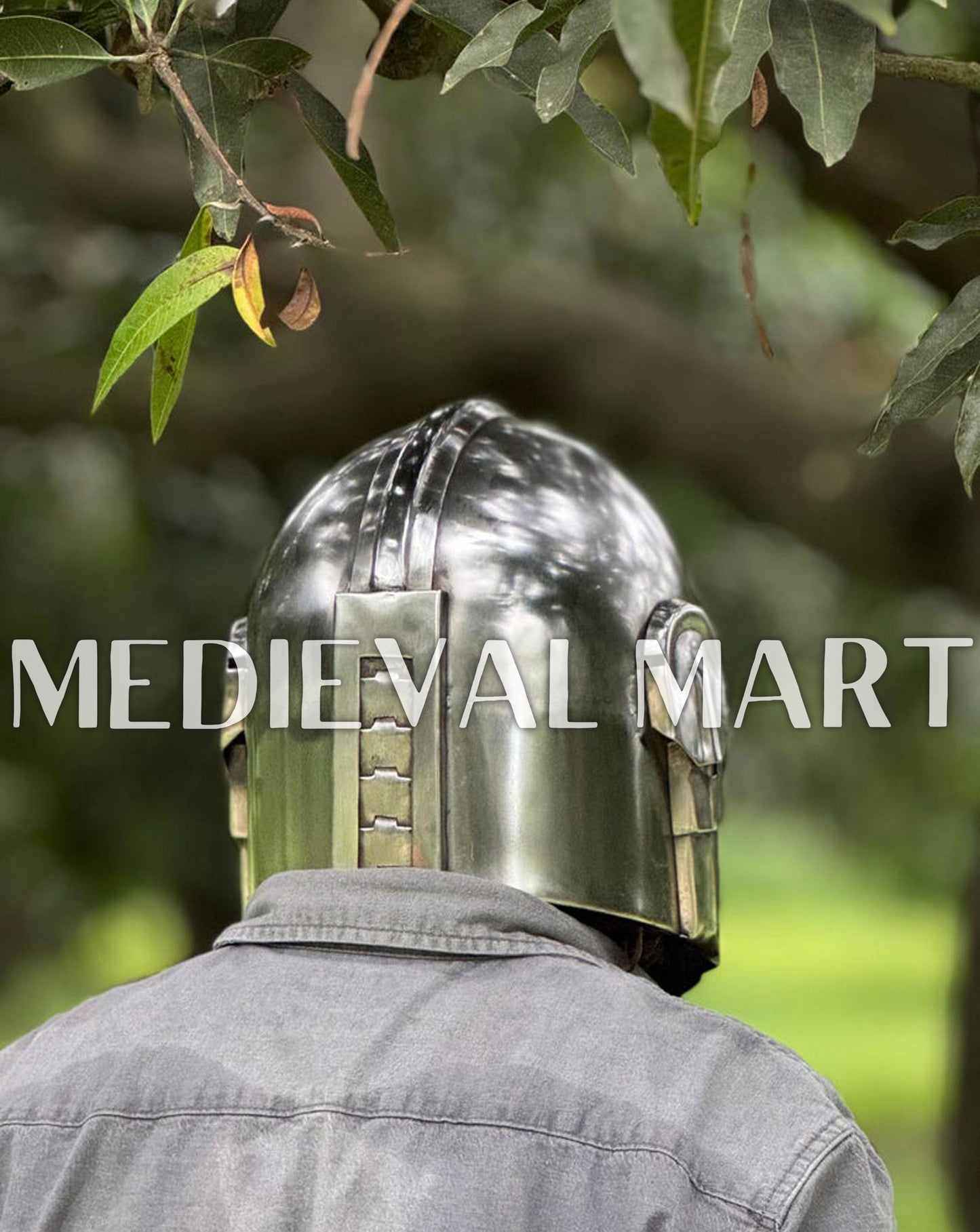 MEDIEVALMART AU "Achilles" Gold Finish Trojan Warrior Helmet W/H Free Stand | Troy Props