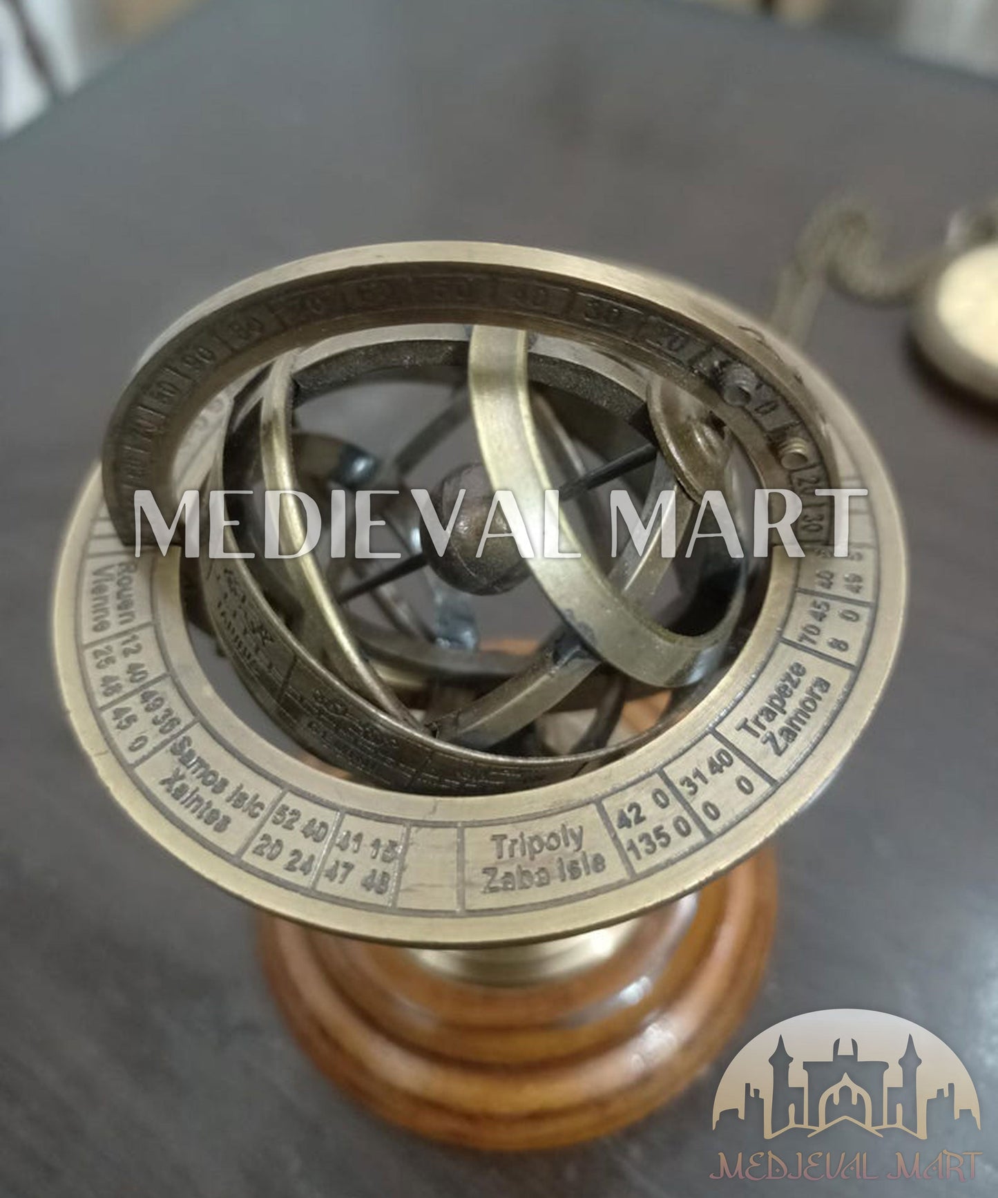 MEDIEVALMART AU "Achilles" Gold Finish Trojan Warrior Helmet W/H Free Stand | Troy Props