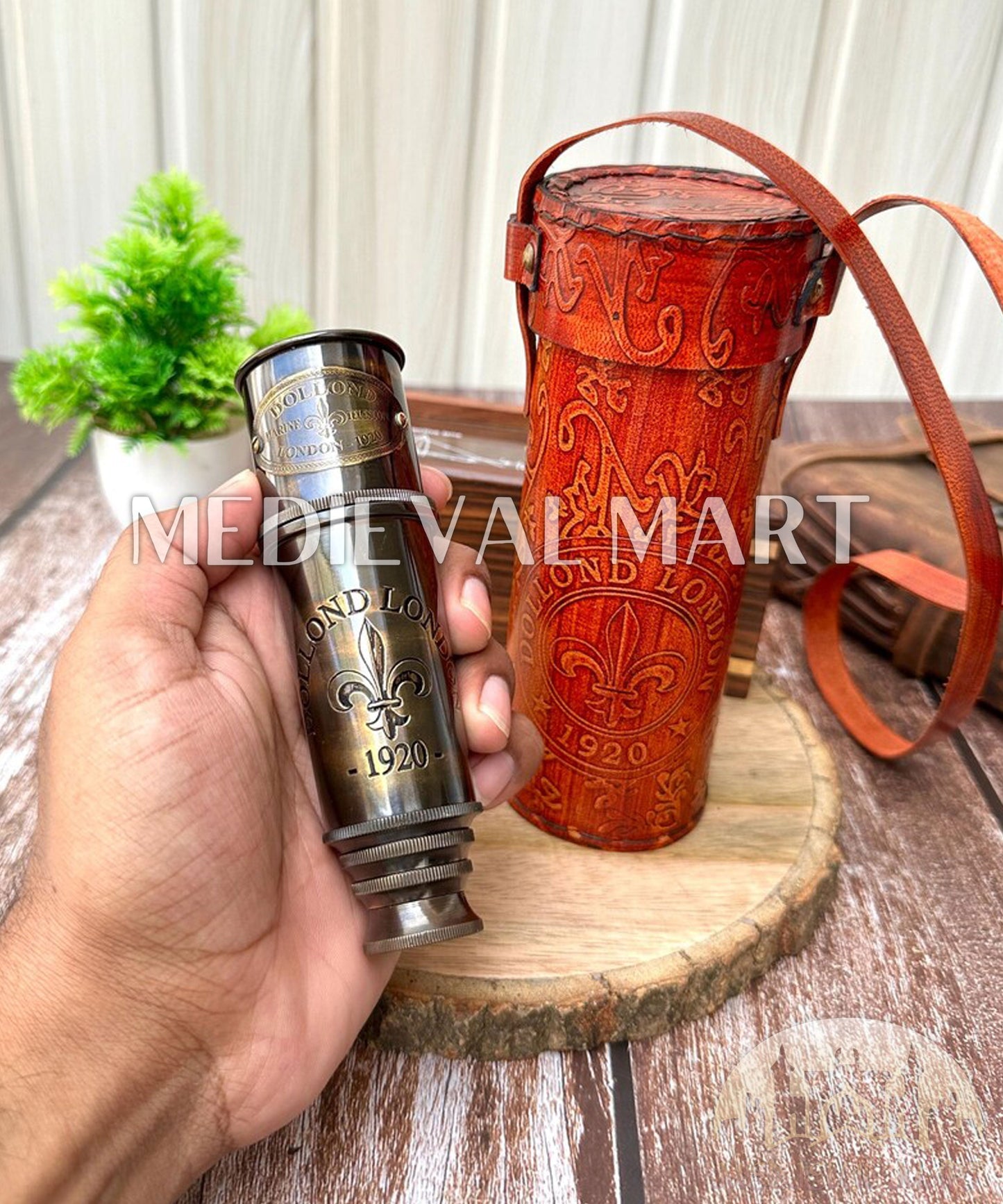 MEDIEVALMART AU "Achilles" Gold Finish Trojan Warrior Helmet W/H Free Stand | Troy Props