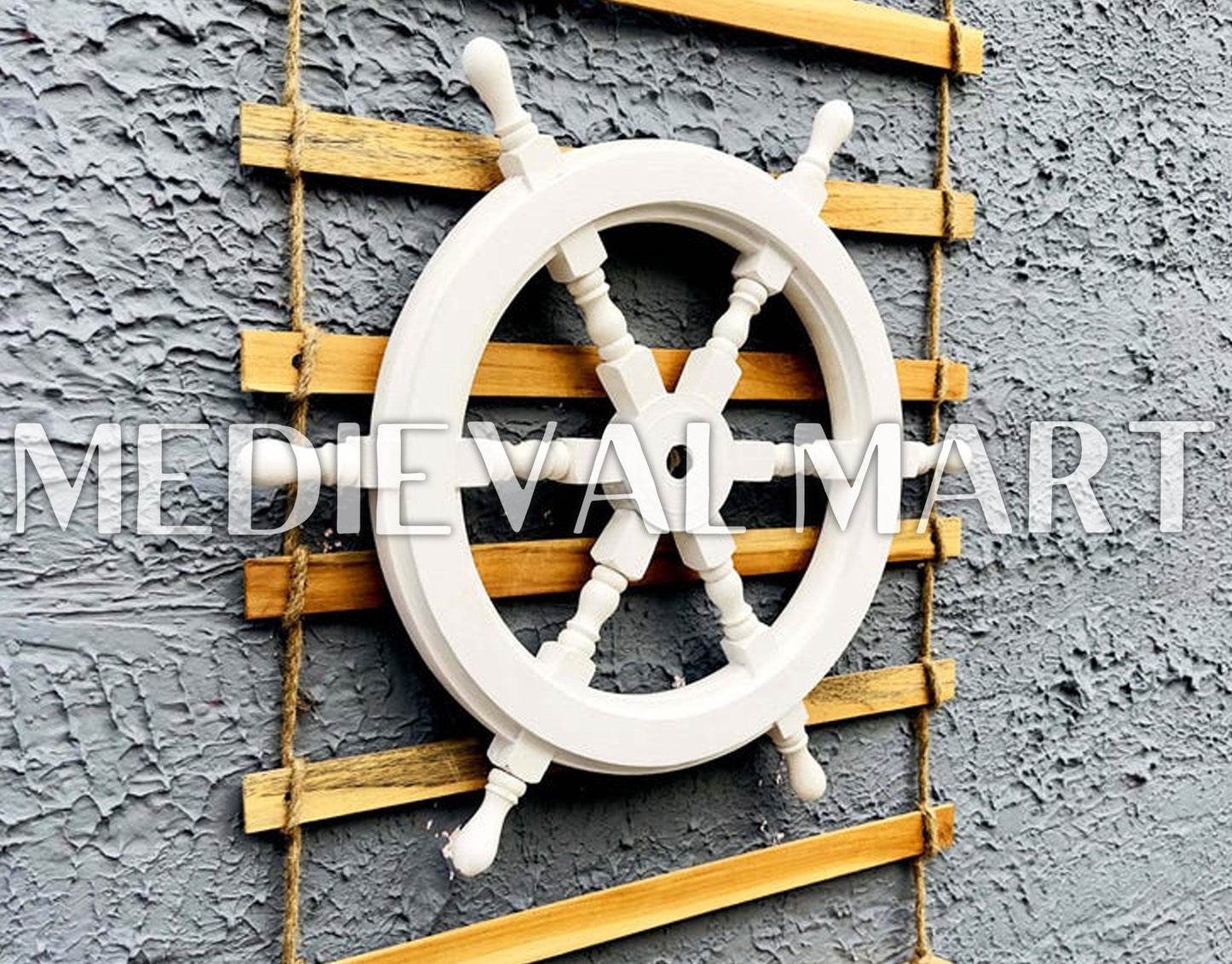 MEDIEVALMART AU Hand Forged Medieval Twisted Troll Cross Iron Pendent With Leather Cord