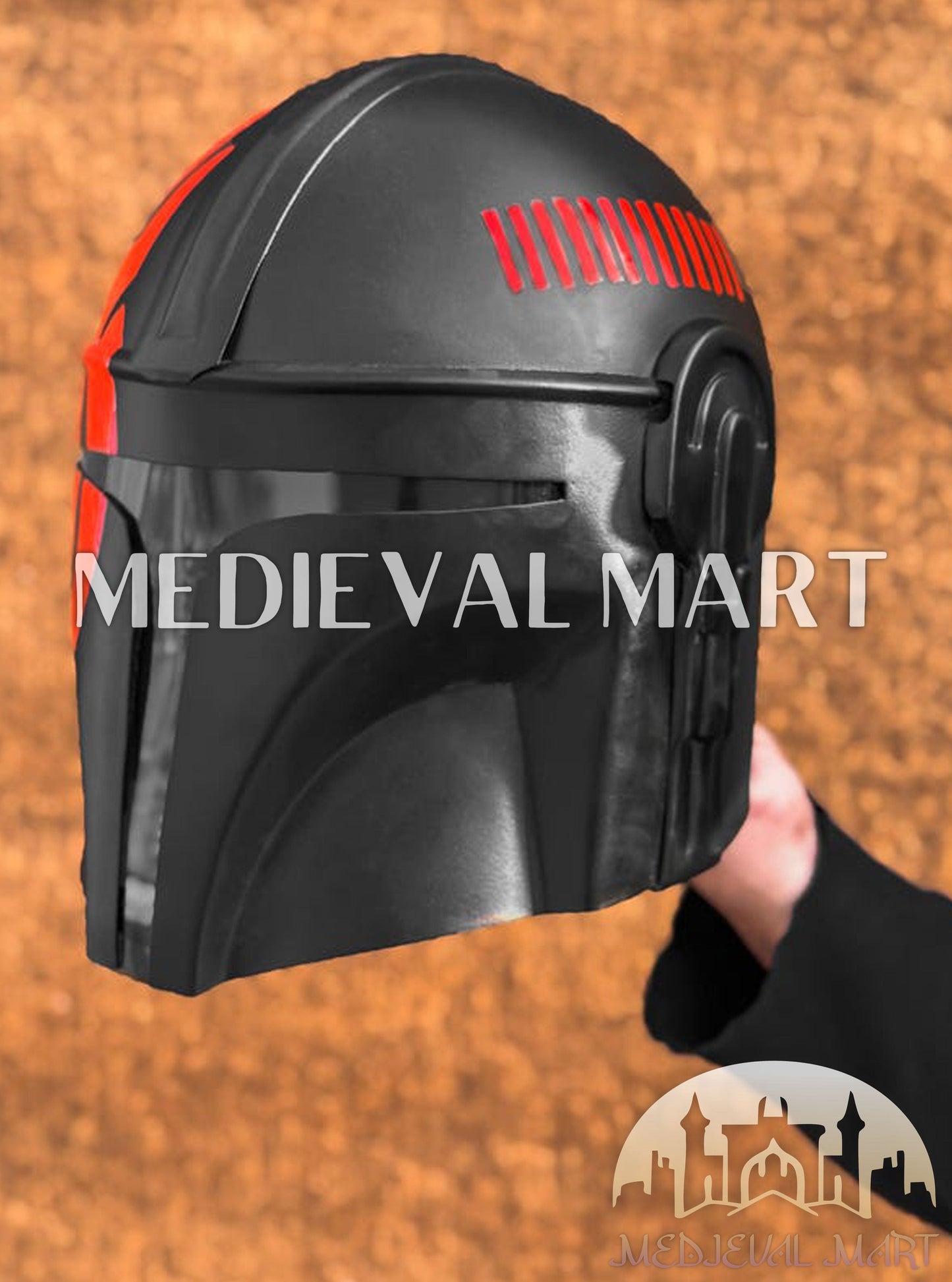 MEDIEVALMART AU "Achilles" Gold Finish Trojan Warrior Helmet W/H Free Stand | Troy Props