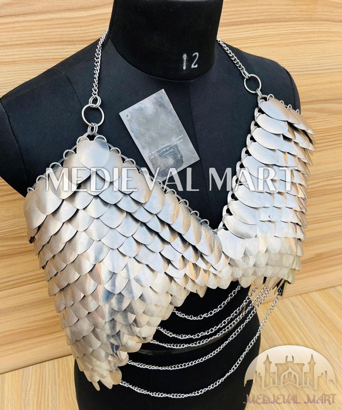 MEDIEVALMART AU Iconic Viking's Jarl Borg Iron Spikes  Battleworn Viking Wooden Shield | Gifts For Dad