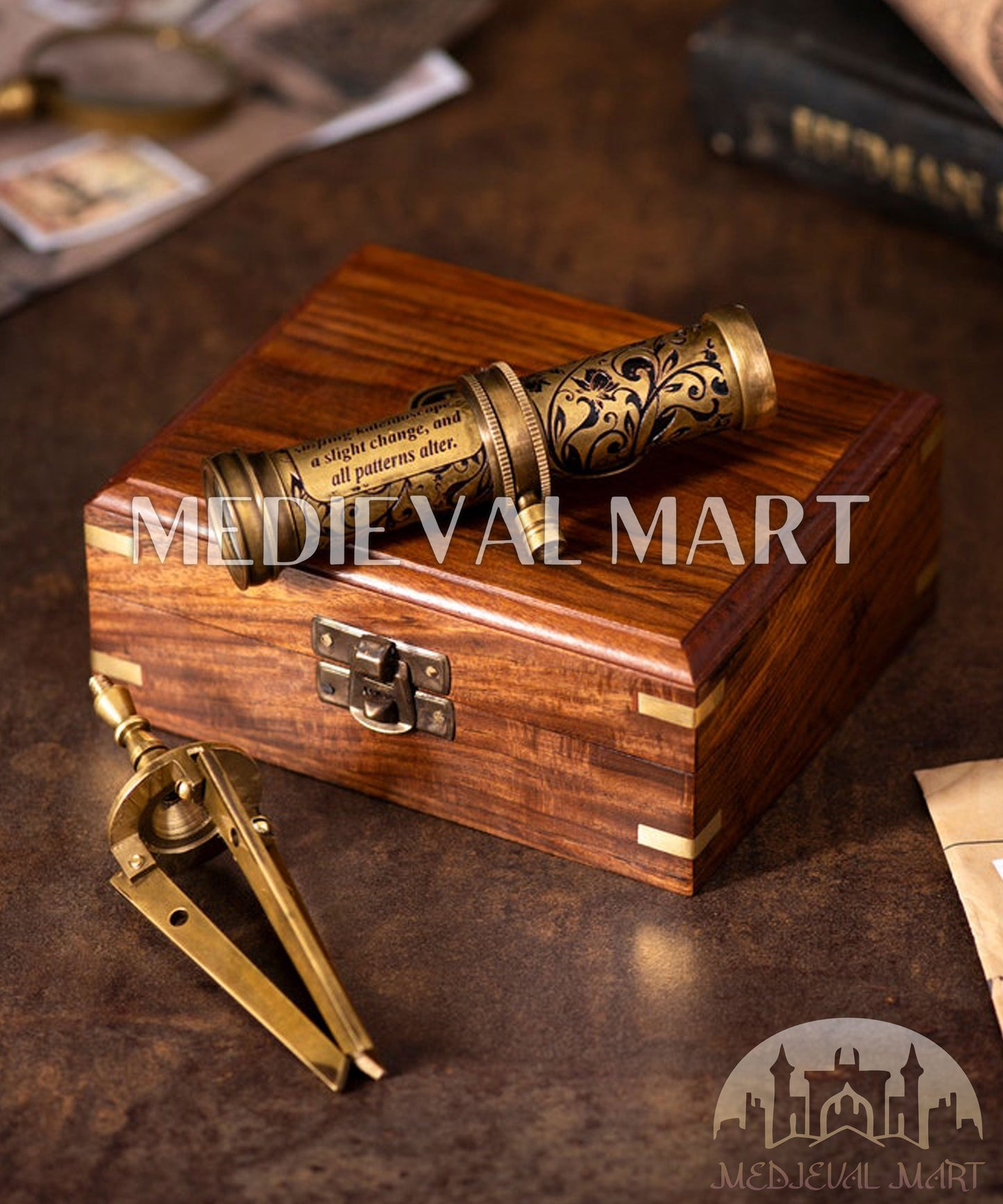 MEDIEVALMART AU Medieval Templar Devil Zelda Cross Inspired Wooden Shield Bliue & Gold Finish | Gift for Christmas Day