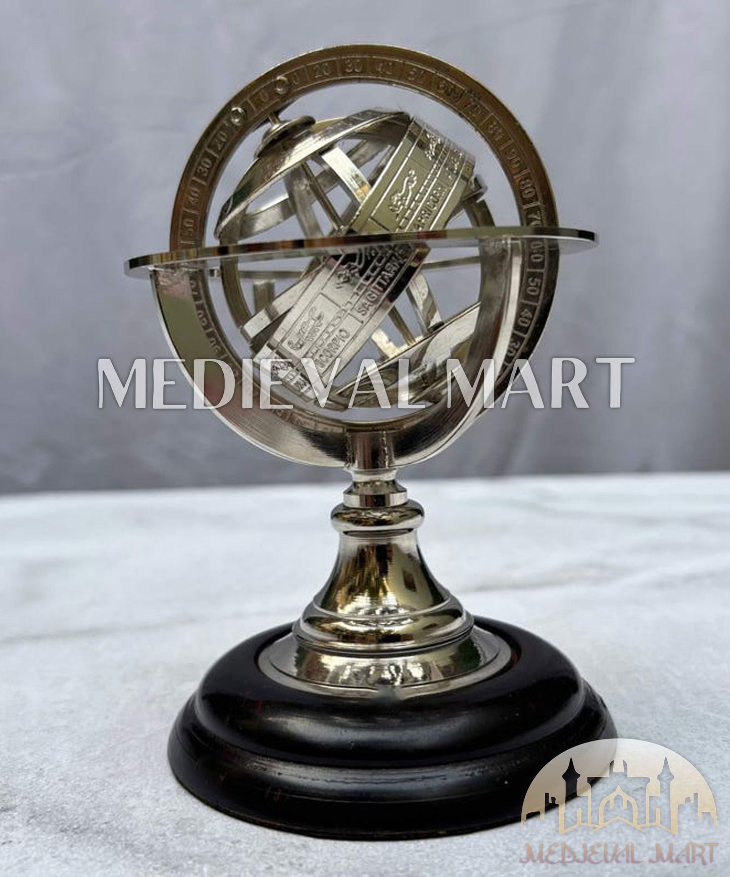 MEDIEVALMART AU "Achilles" Gold Finish Trojan Warrior Helmet W/H Free Stand | Troy Props