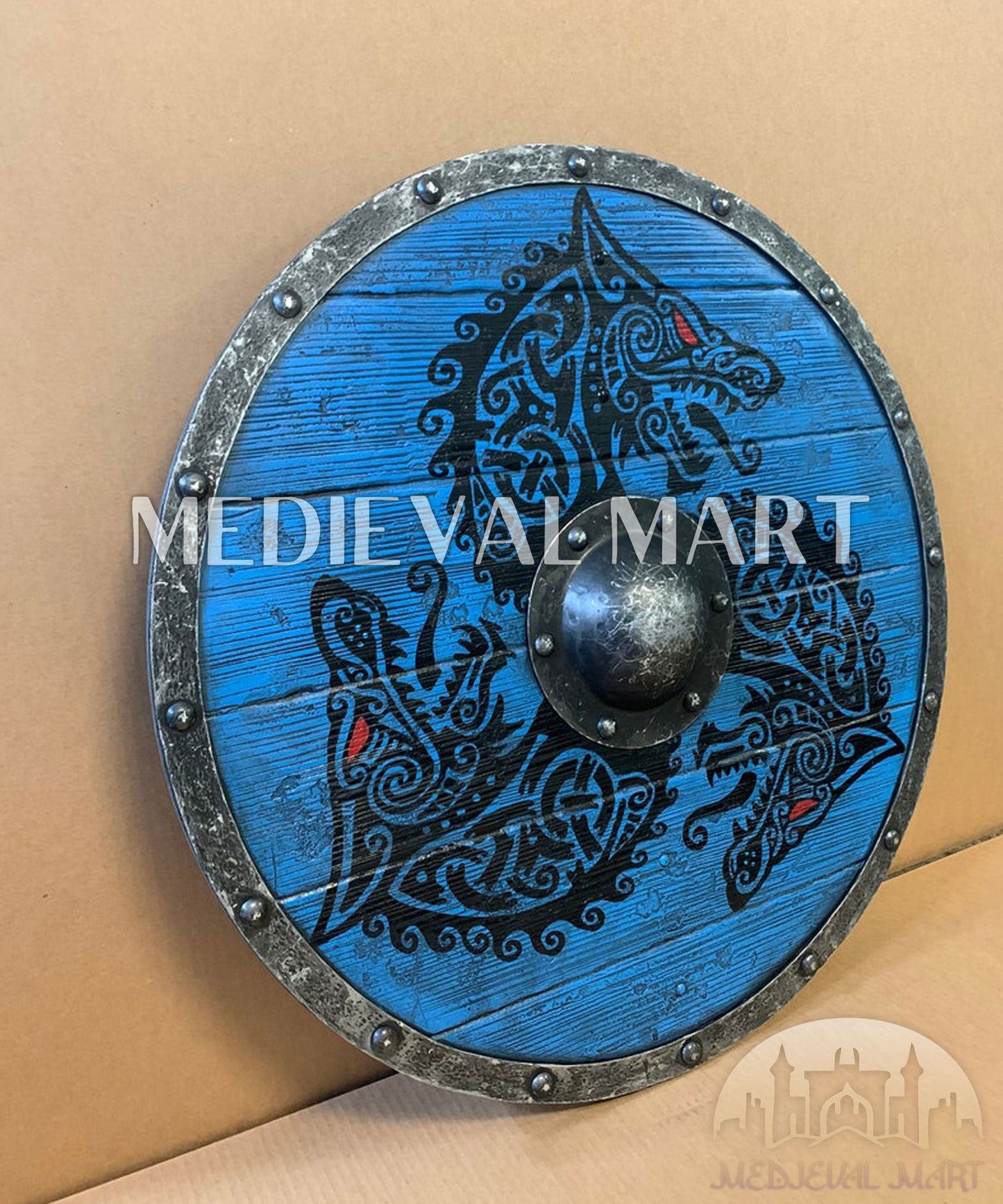 MEDIEVALMART AU First Avengers Steve Rogers Damaged Shield | Gift for Cosplayer