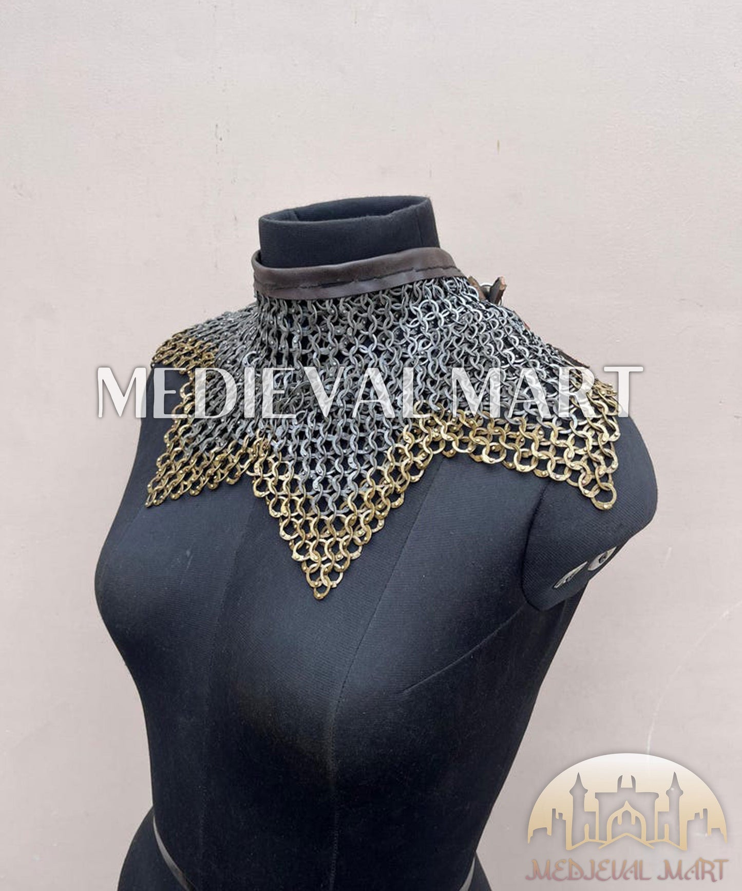 MEDIEVALMART AU Iconic Viking's Jarl Borg Iron Spikes  Battleworn Viking Wooden Shield | Gifts For Dad