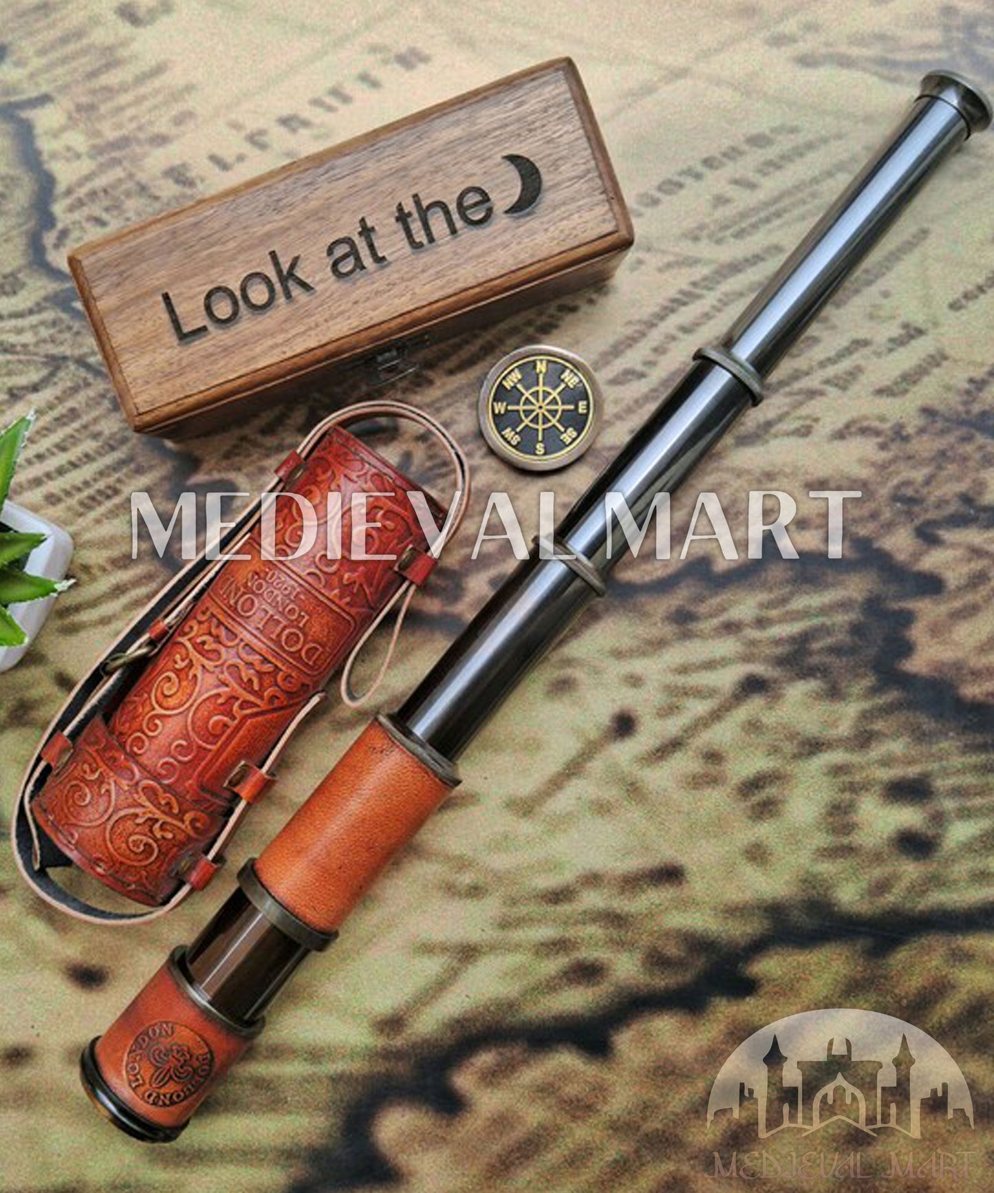 MEDIEVALMART AU Medieval Templar Devil Zelda Cross Inspired Wooden Shield Bliue & Gold Finish | Gift for Christmas Day