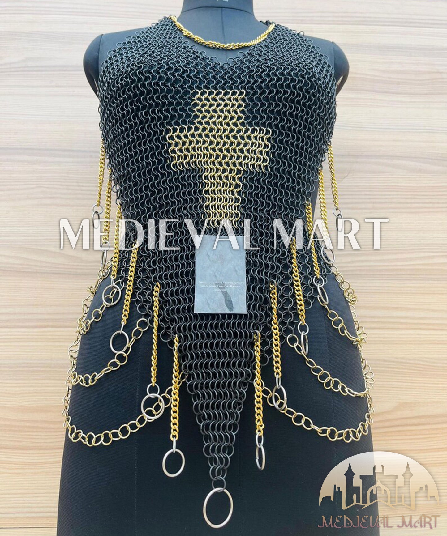 MEDIEVALMART AU Iconic Viking's Jarl Borg Iron Spikes  Battleworn Viking Wooden Shield | Gifts For Dad