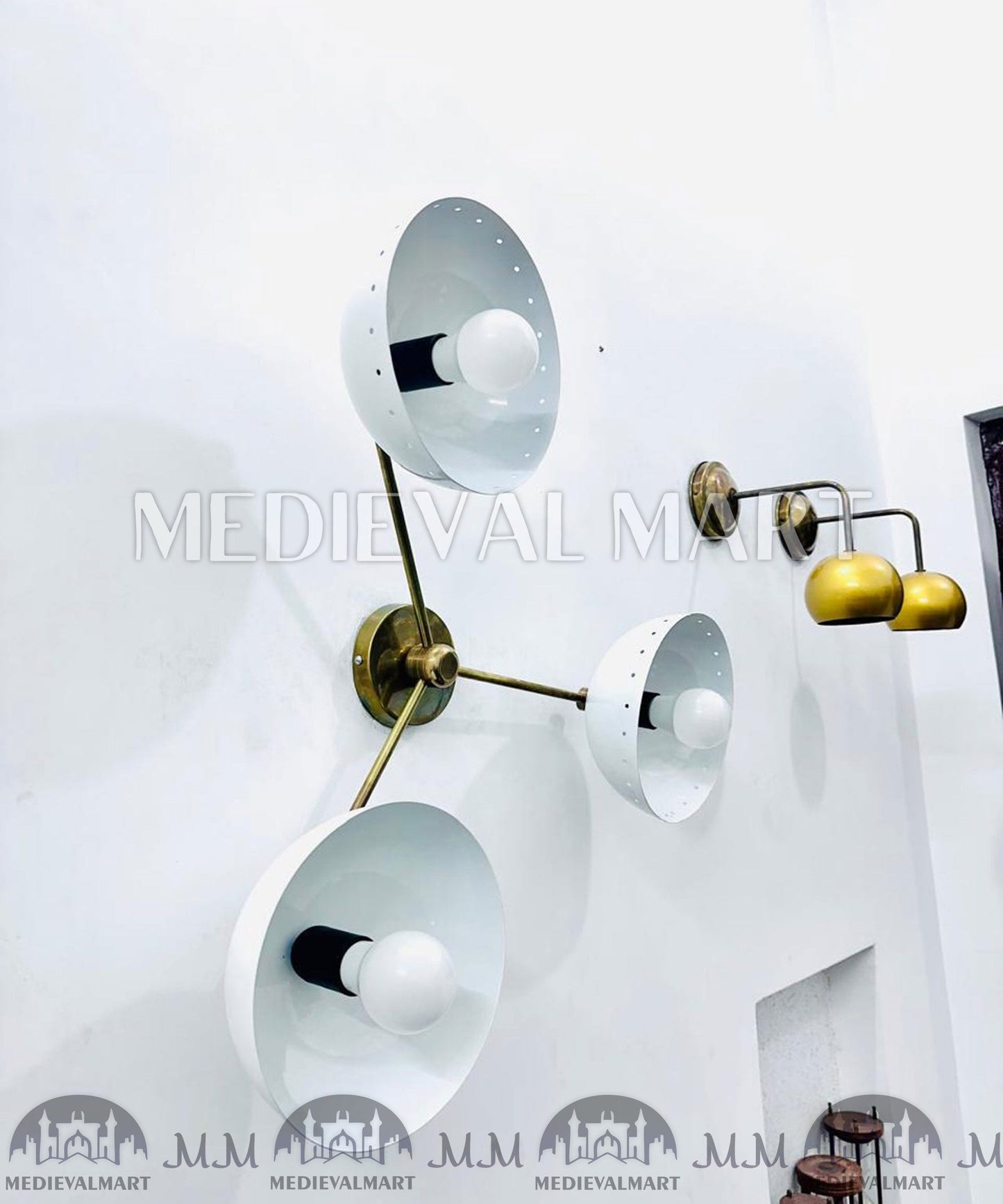 MEDIEVALMART AU European Greaves Knight English Legs Armor "Buff Polish"