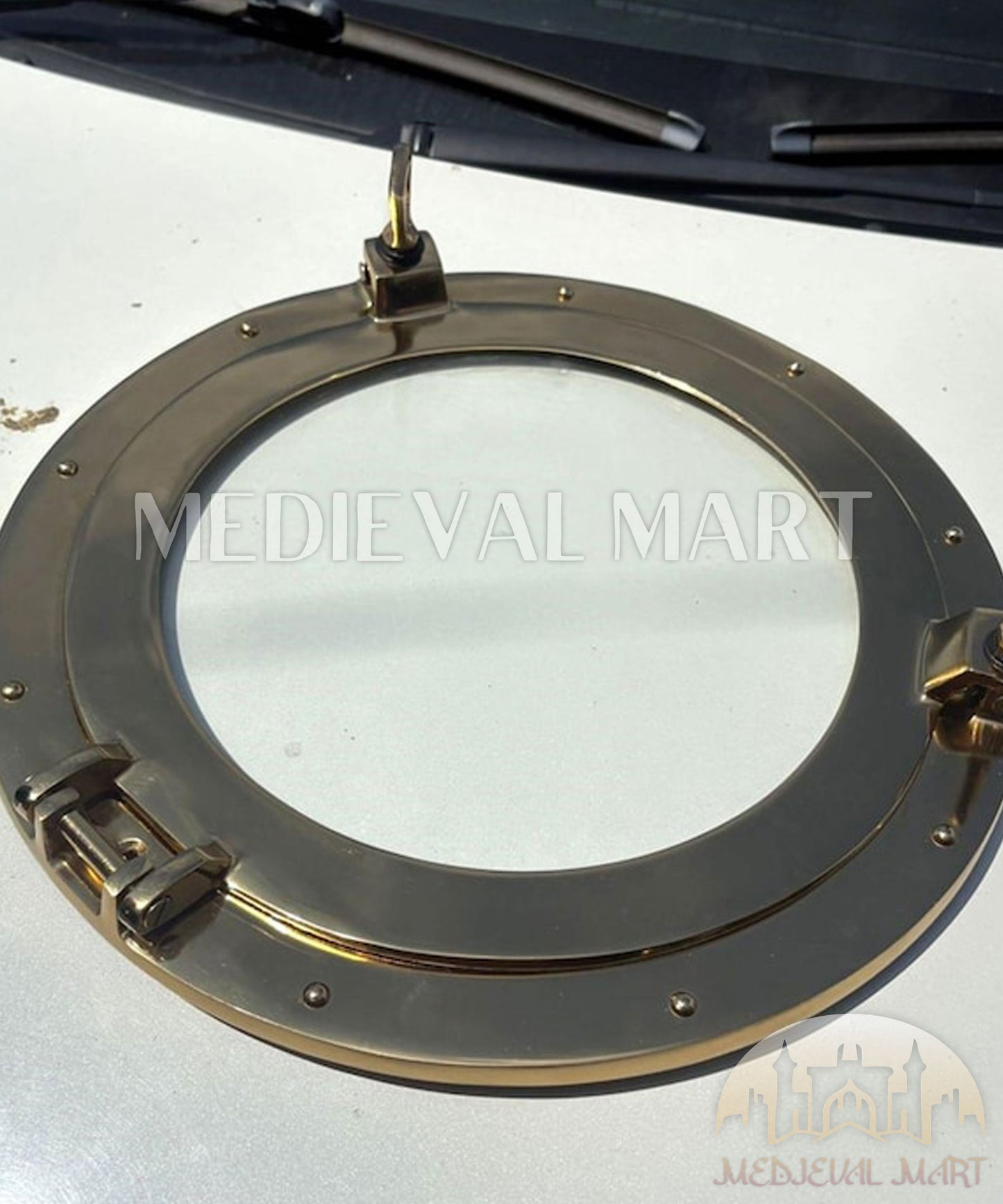 MEDIEVALMART AU Hand Forged Medieval Twisted Troll Cross Iron Pendent With Leather Cord