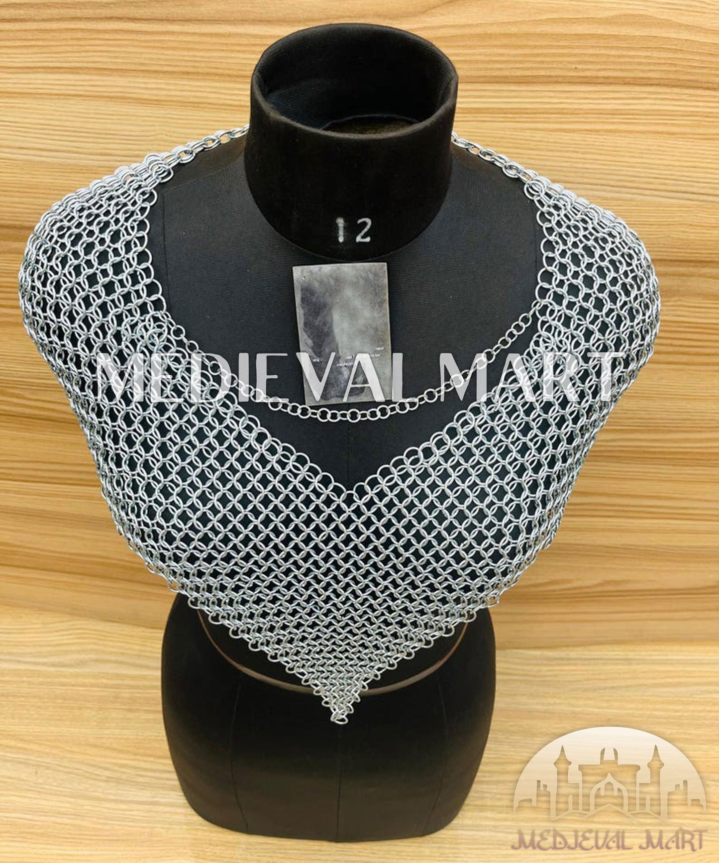 MEDIEVALMART AU Iconic Viking's Jarl Borg Iron Spikes  Battleworn Viking Wooden Shield | Gifts For Dad