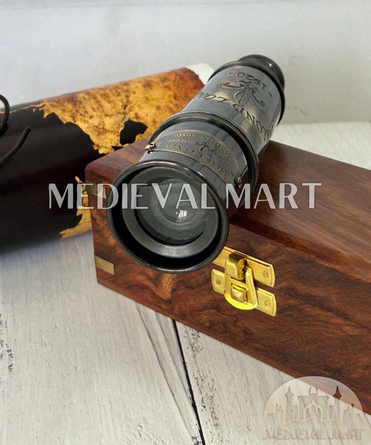 MEDIEVALMART AU Medieval Templar Devil Zelda Cross Inspired Wooden Shield Bliue & Gold Finish | Gift for Christmas Day