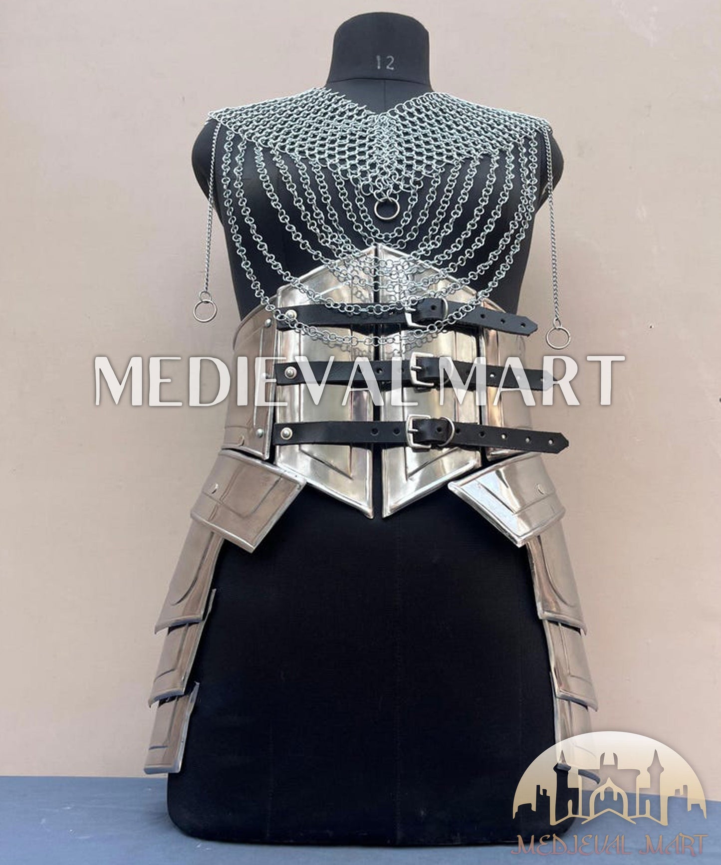 MEDIEVALMART AU Iconic Viking's Jarl Borg Iron Spikes  Battleworn Viking Wooden Shield | Gifts For Dad