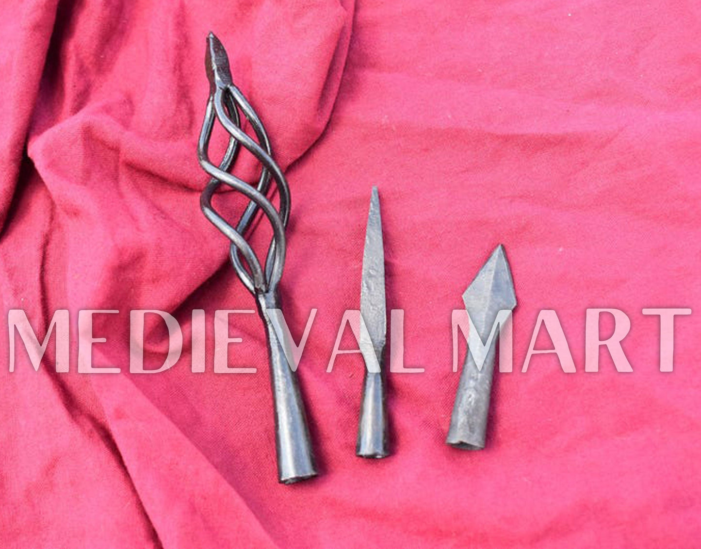 MEDIEVALMART AU Hand Forged Medieval Twisted Troll Cross Iron Pendent With Leather Cord