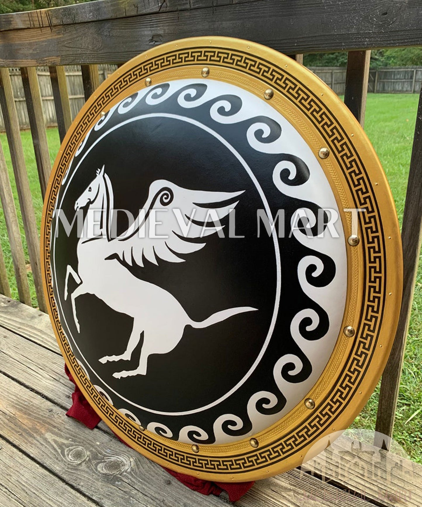 MEDIEVALMART AU First Avengers Steve Rogers Damaged Shield | Gift for Cosplayer